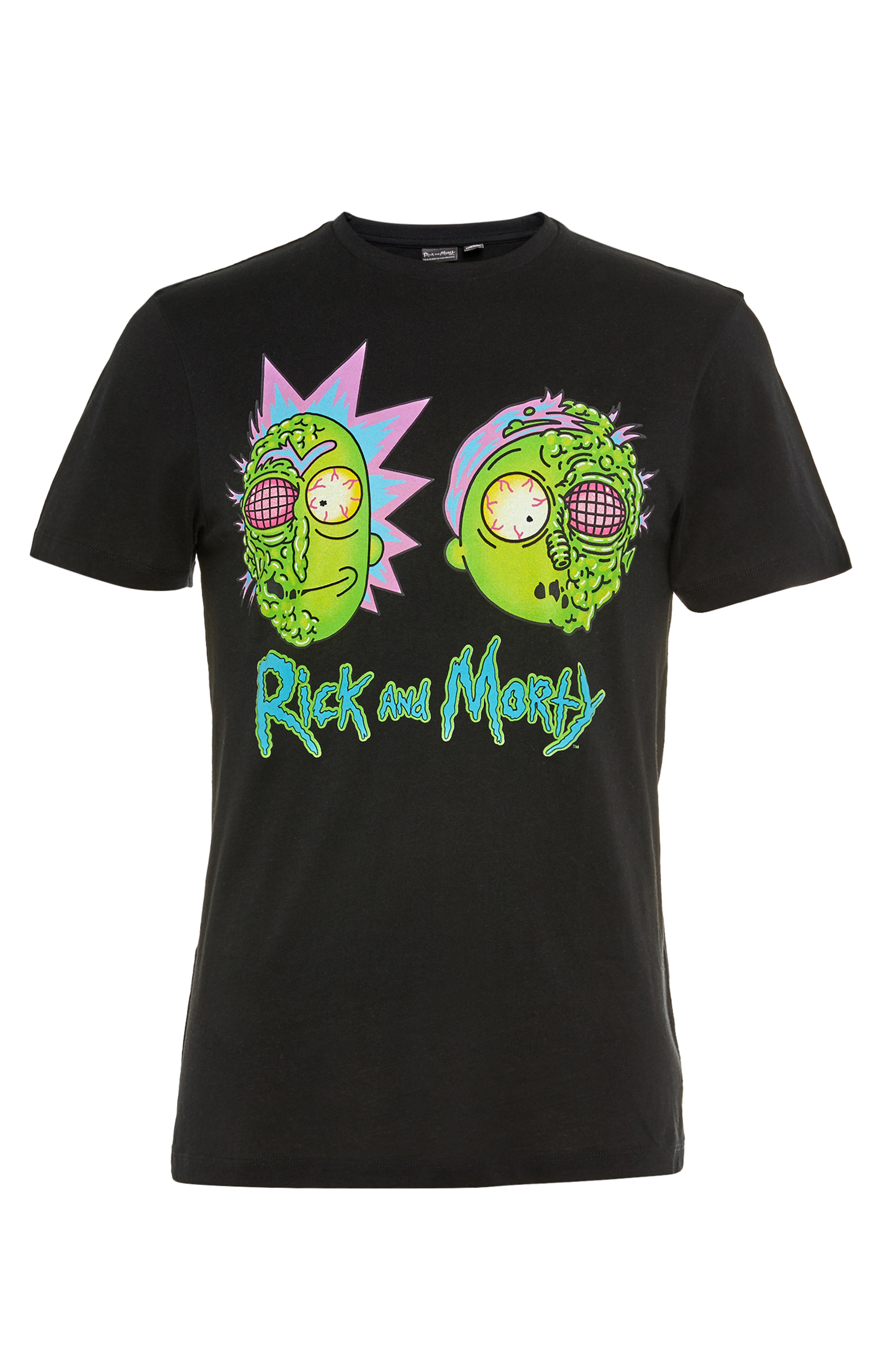 Schwarzlindgrünes „Rick and Morty“ TShirt TShirts für Herren T