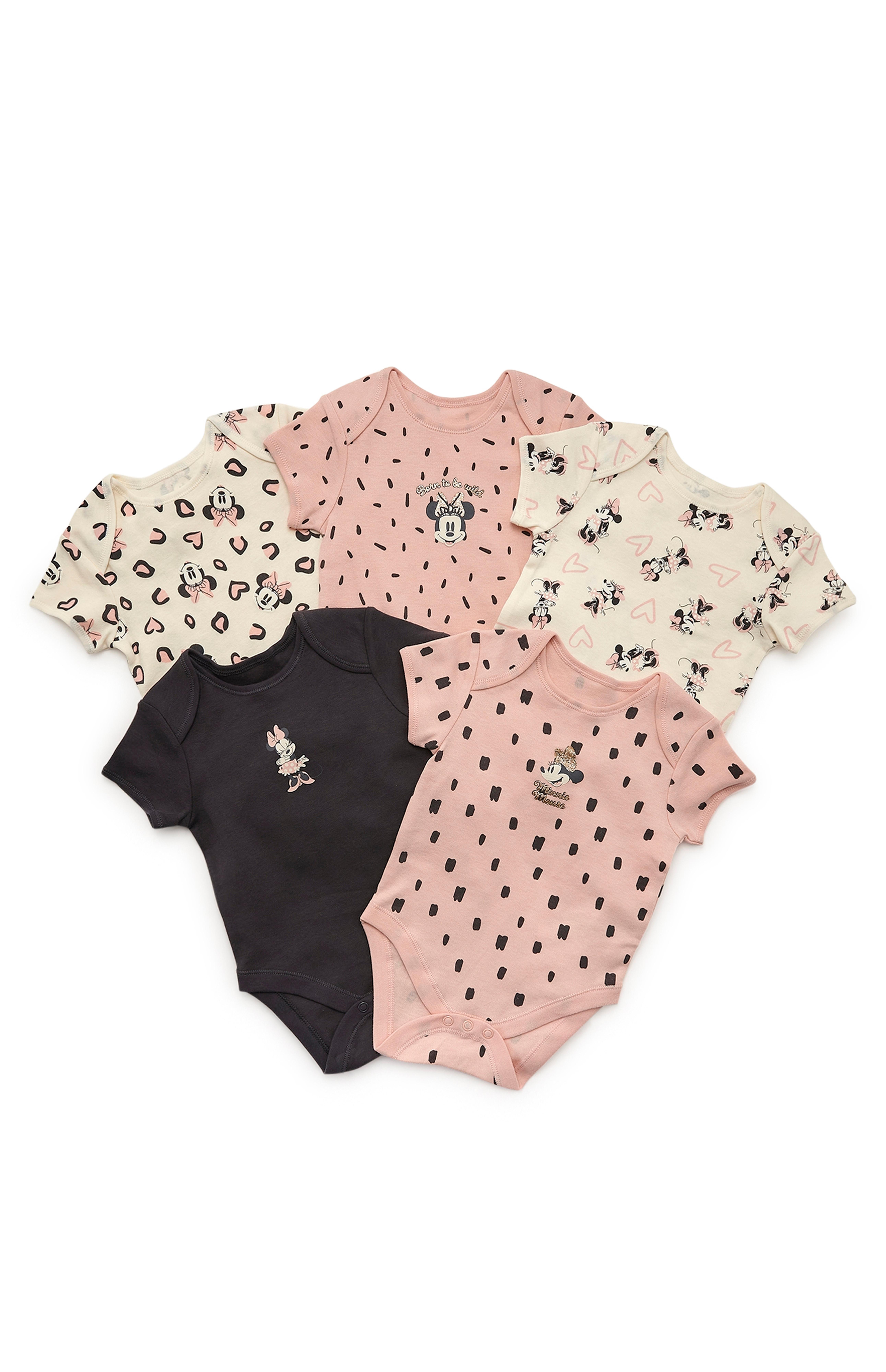 „Disney Minnie Maus“ Body für Neugeborene (M), 5erPack Basics für