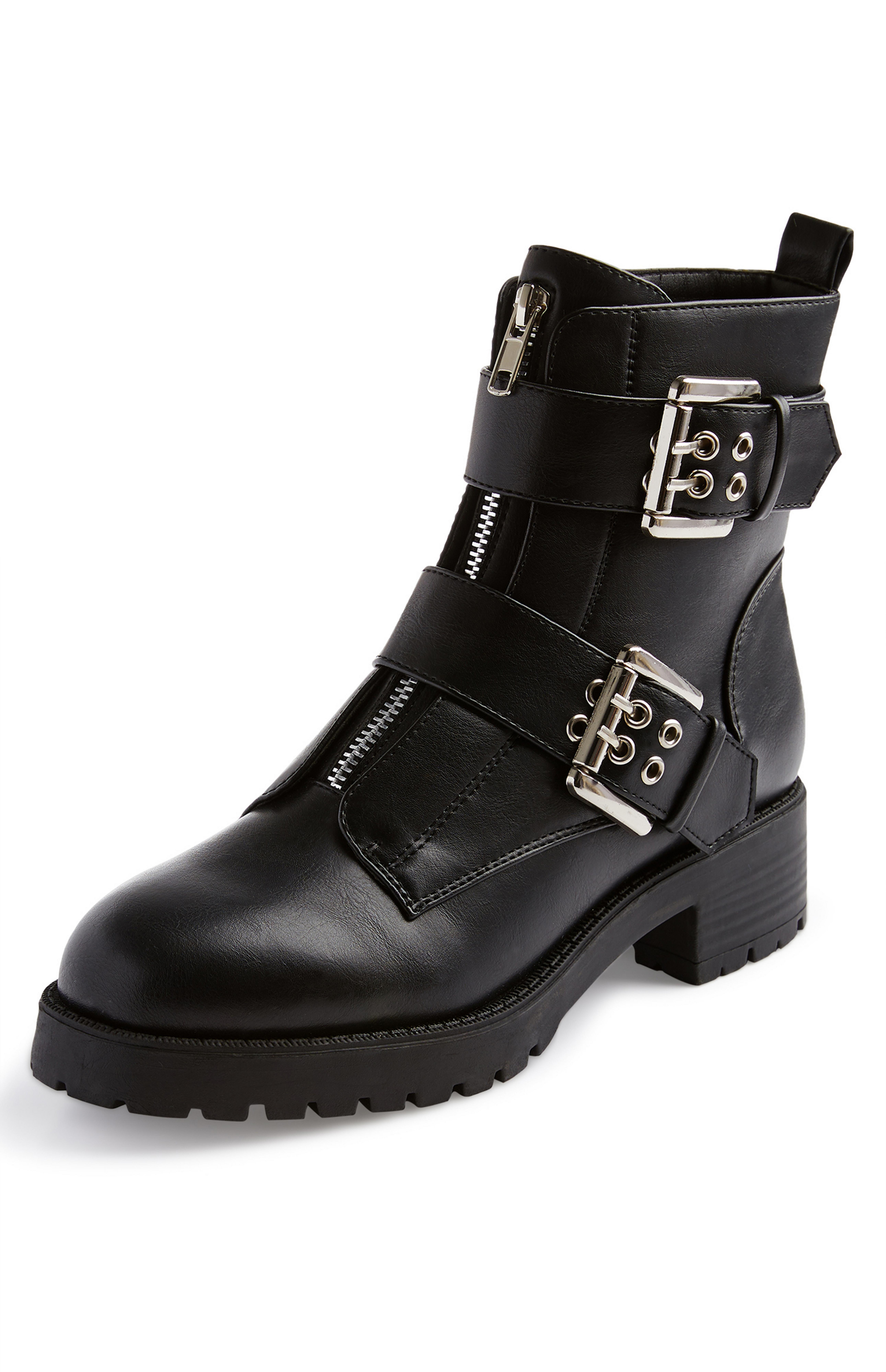 Black Chunky Biker Boots Women's Boots Women's Shoes & Boots Our