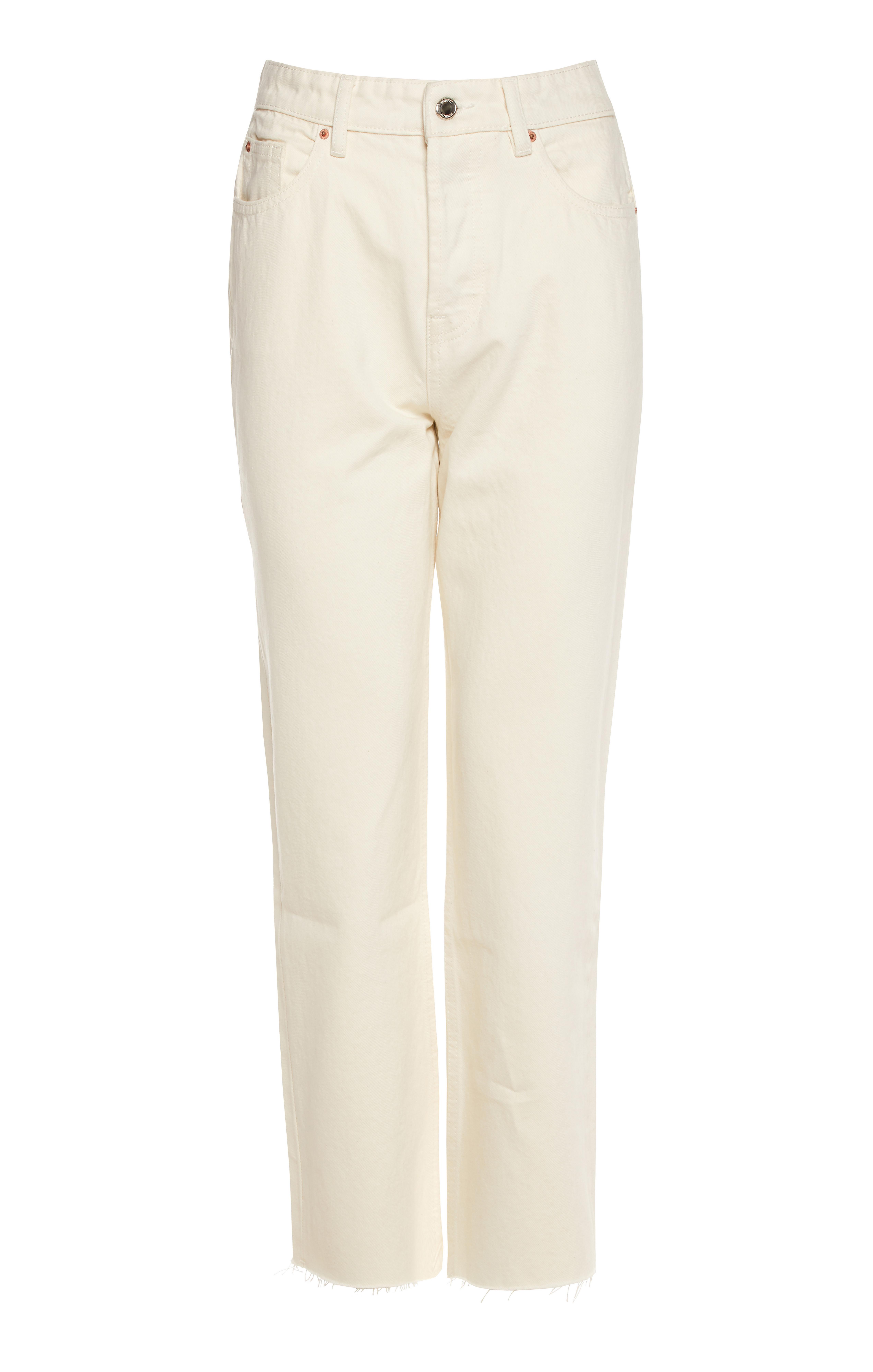 White High Waist Straight Leg Jeans 2 Jeans for Women Women's Clothing Our Women's Fashion