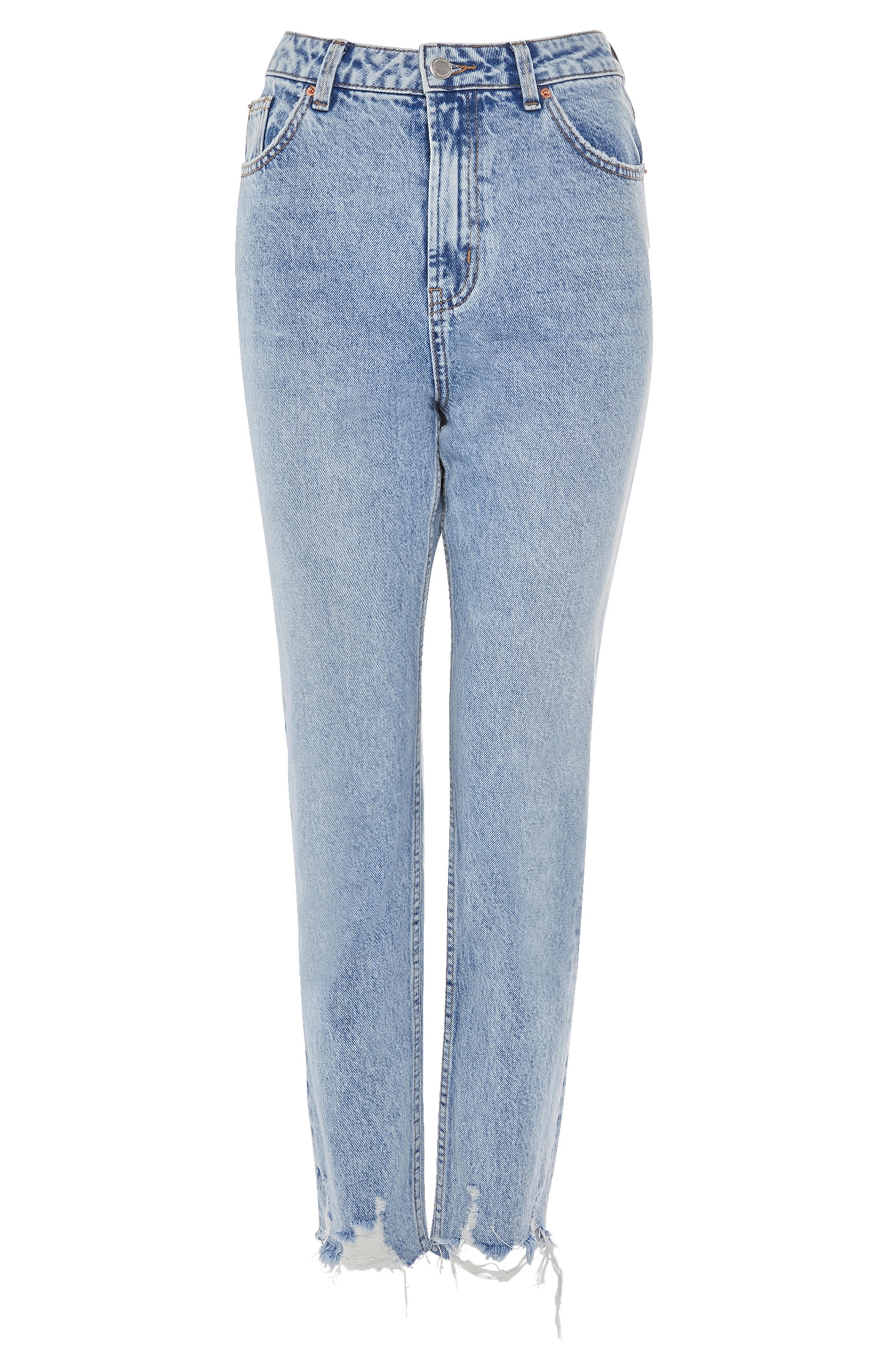 Ripped Hem Straight Leg Jeans Jeans for Women Women's Clothing