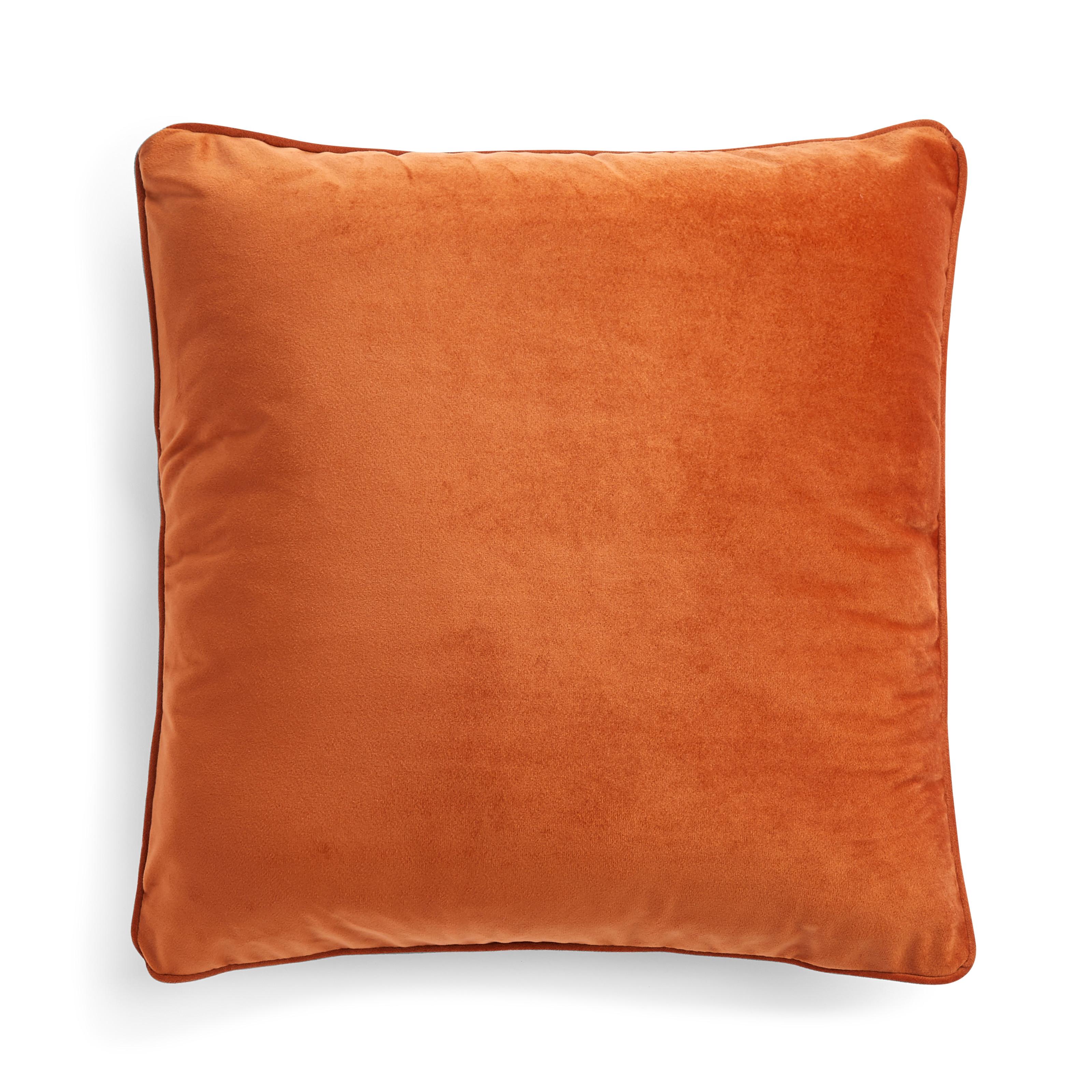 Burnt Orange Velvet Cushion Cover Cushions & Covers Home
