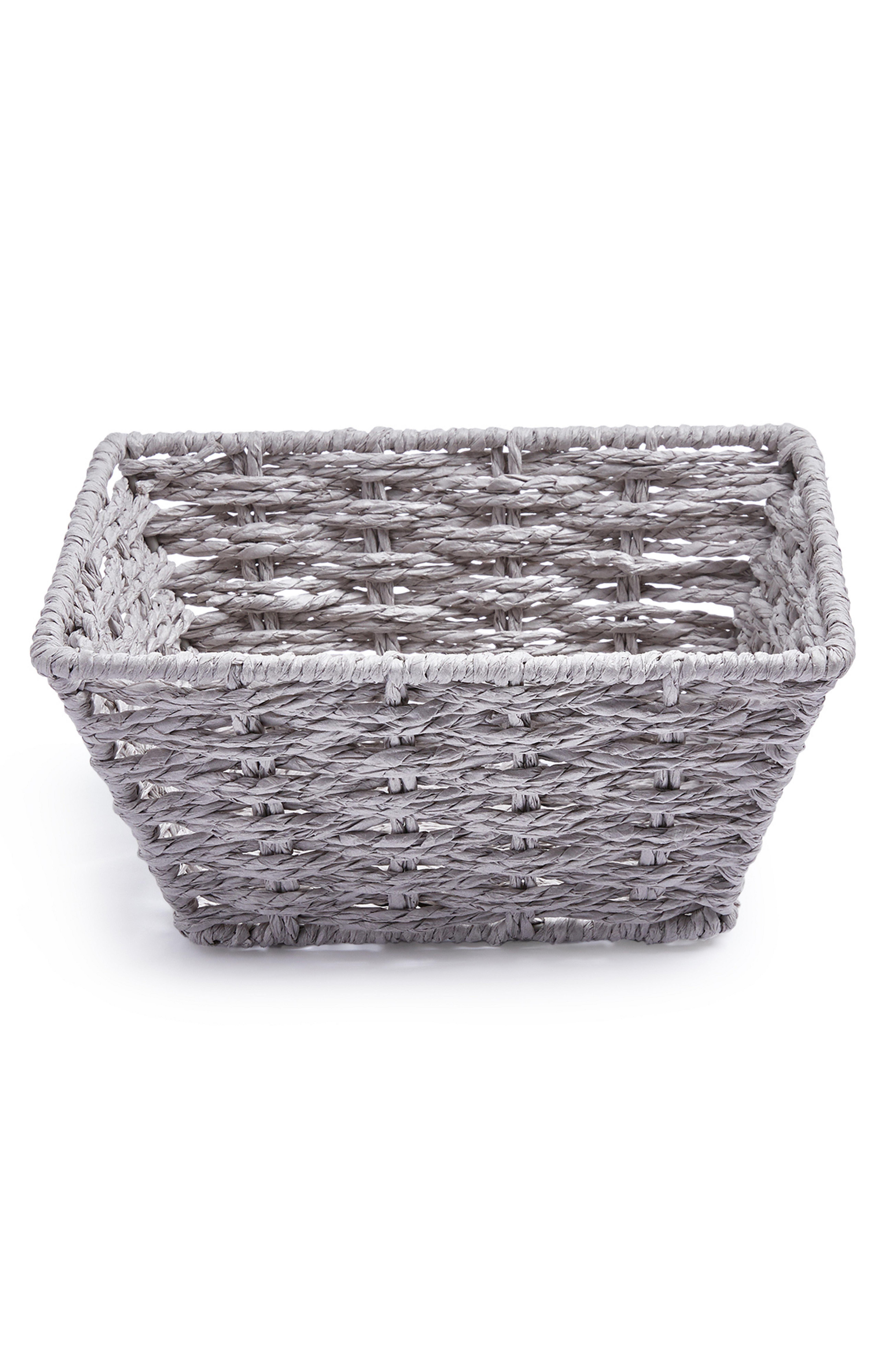 Grey Mini Paper Rope Basket Home Storage Home Furnishings