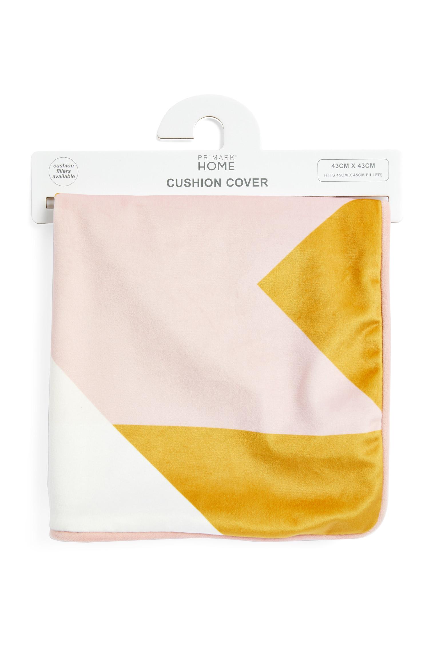 Pastel Geometric Print Velvet Cushion Cover Cushions & Covers Home