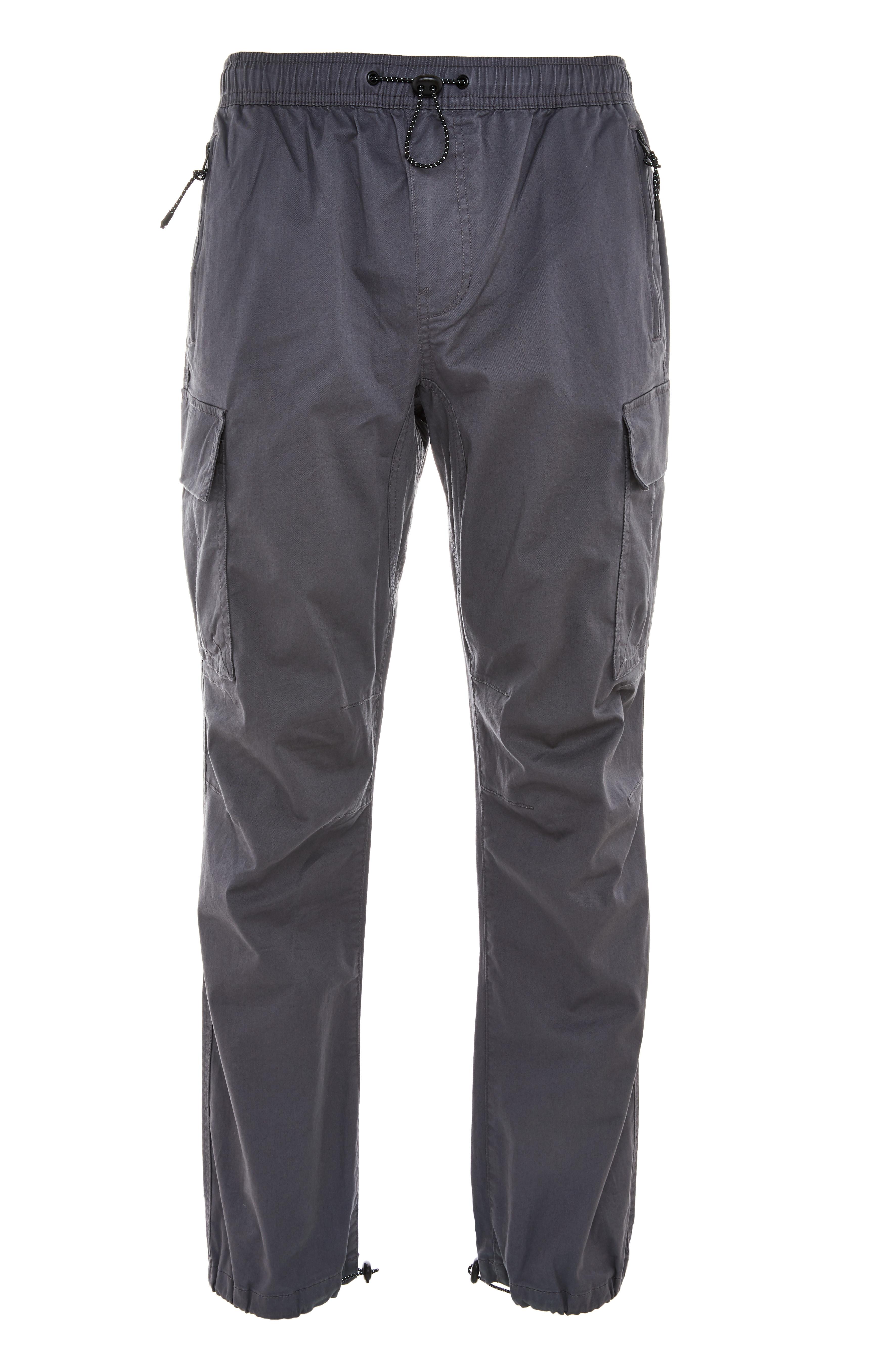 Grey Lightweight Cuff Cargo Trousers Men's Cargo Trousers Men's