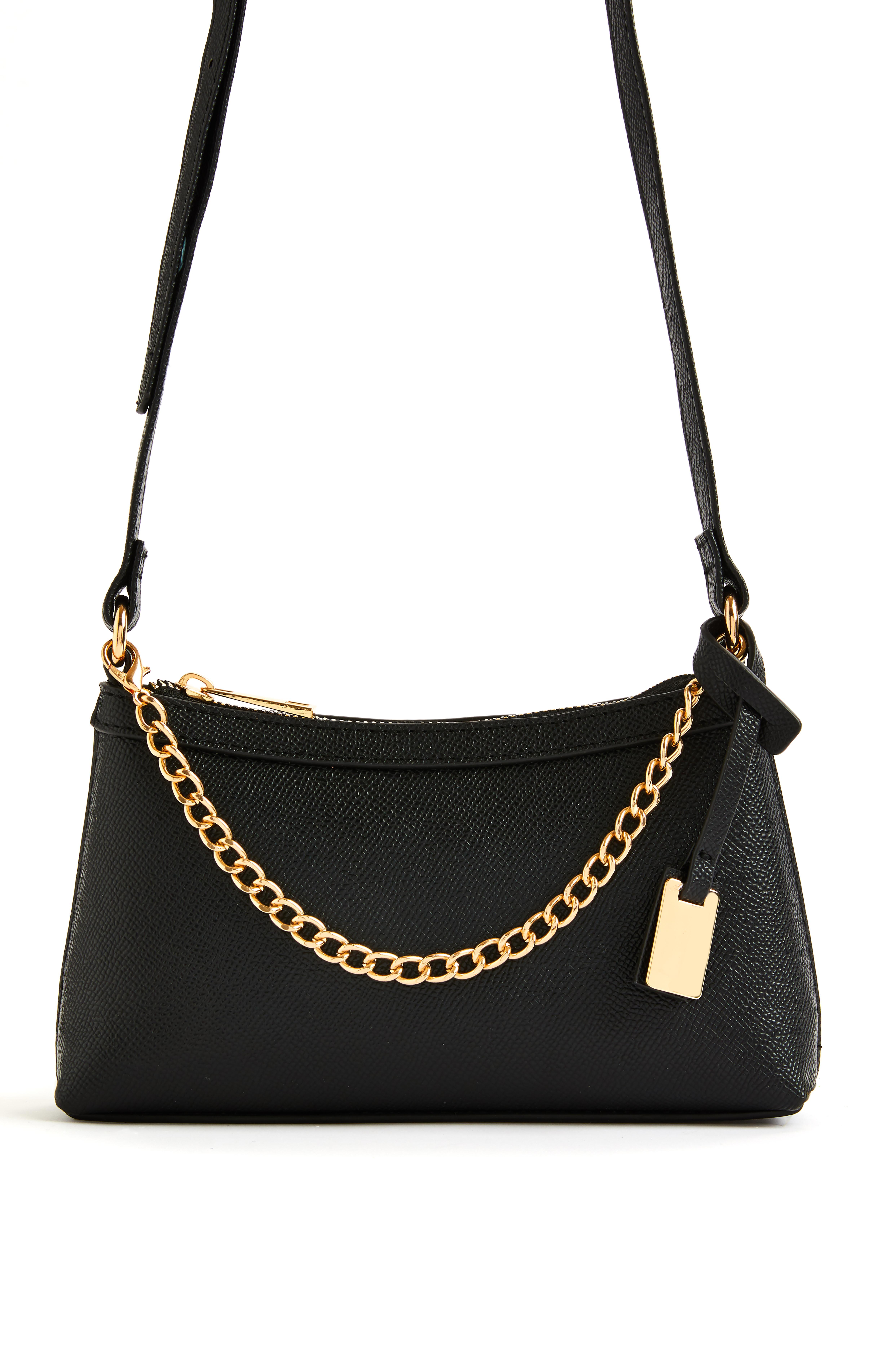Black Chain Front Mini Crossbody Bag Crossbody Bags Women's