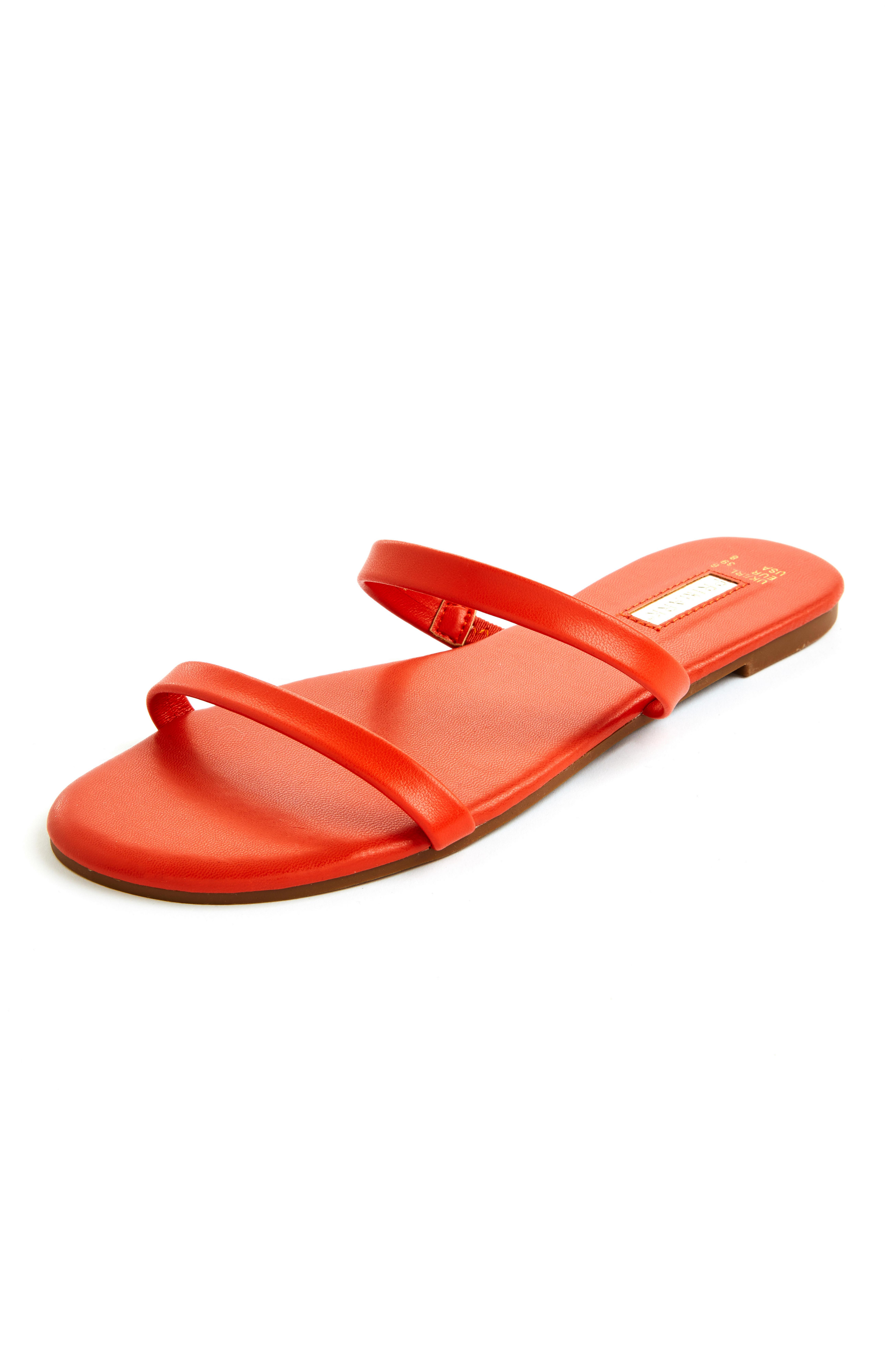 Orange Strappy Sandal Mules Women's Sandals, Flip Flops & Mules
