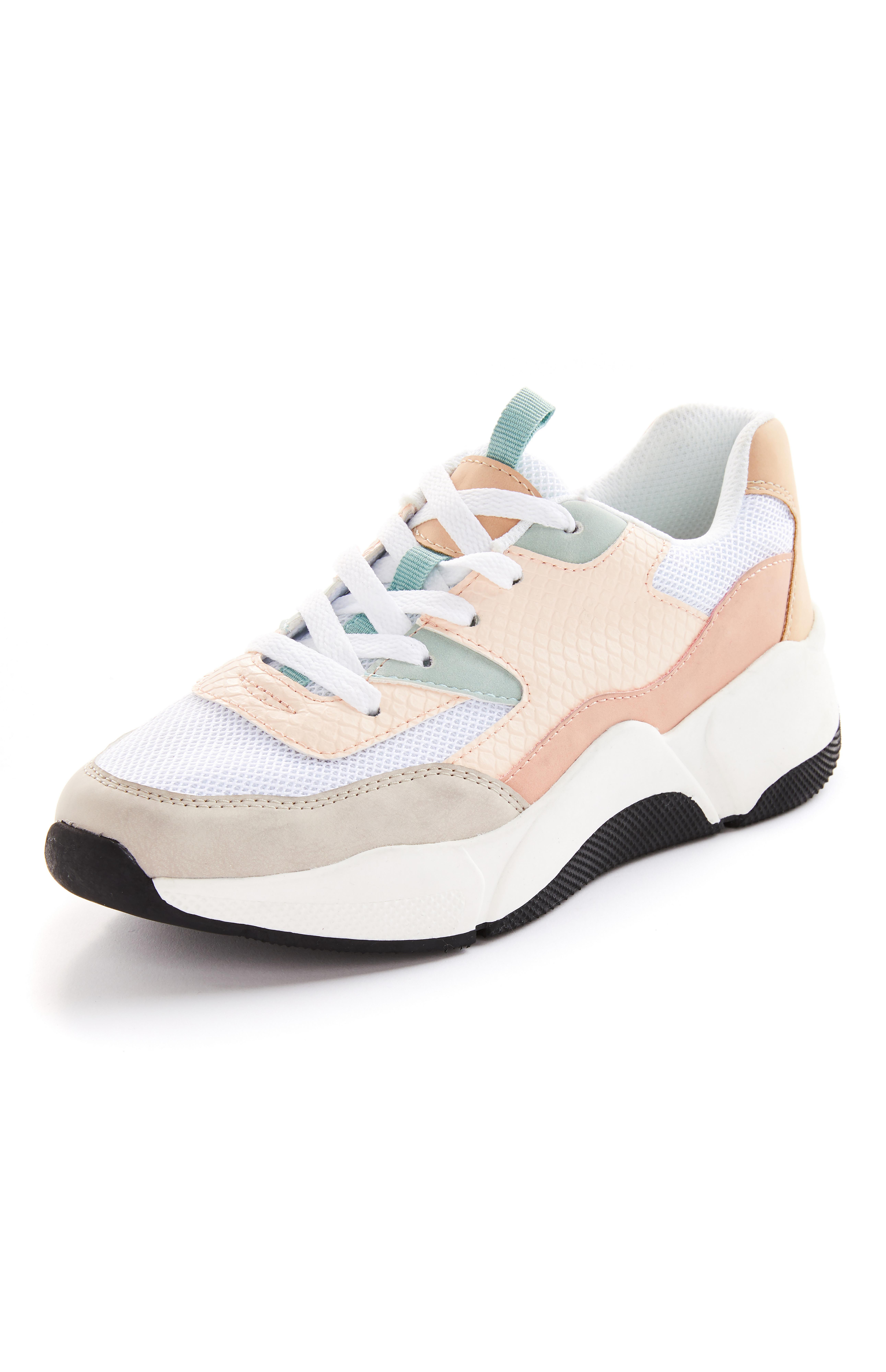 Pastellfarbene Sneaker mit dicker Sohle Sneaker für Damen Schuhe