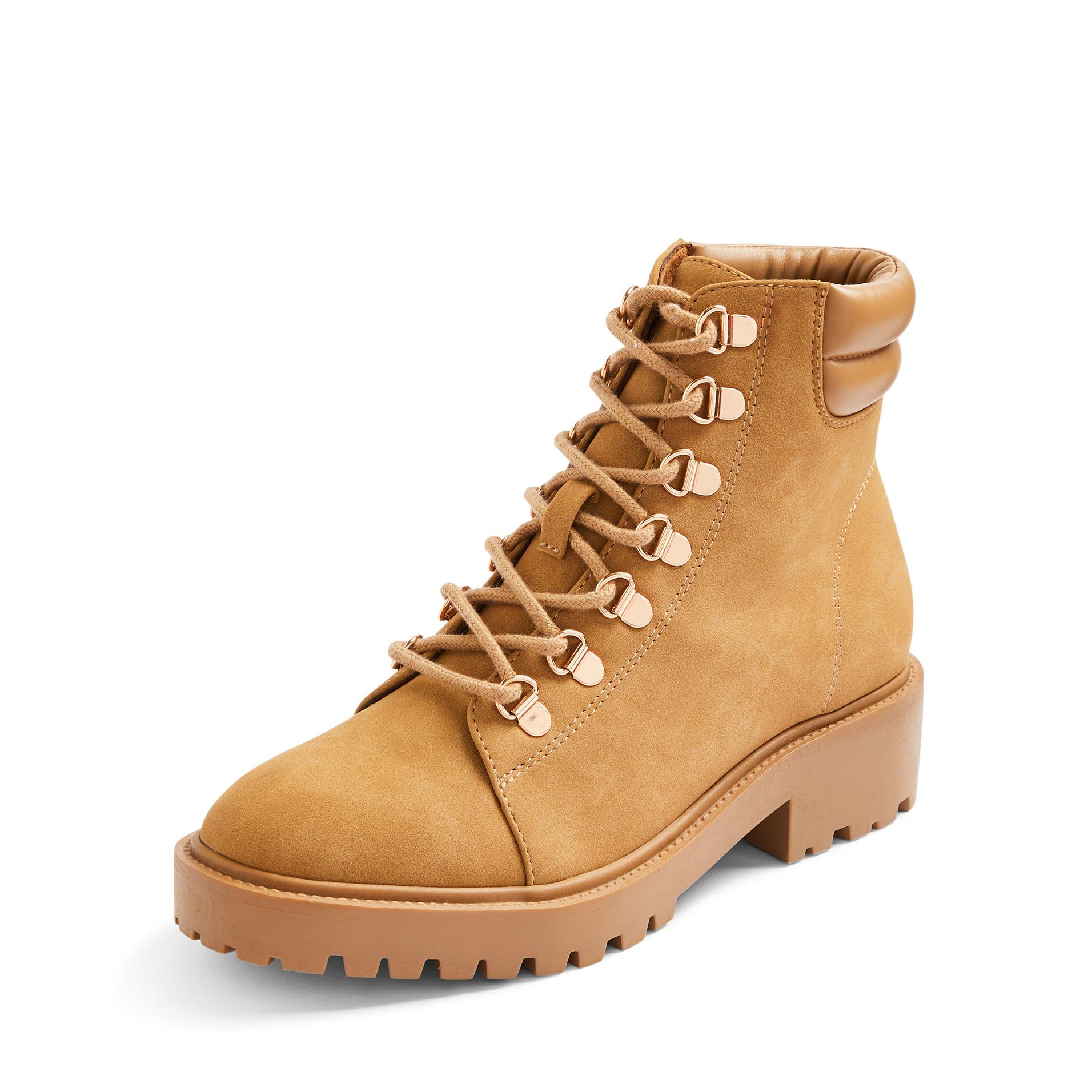 Tan Lace Up Hiker Boots Women's Boots Women's Shoes & Boots Our Women's Fashion Range