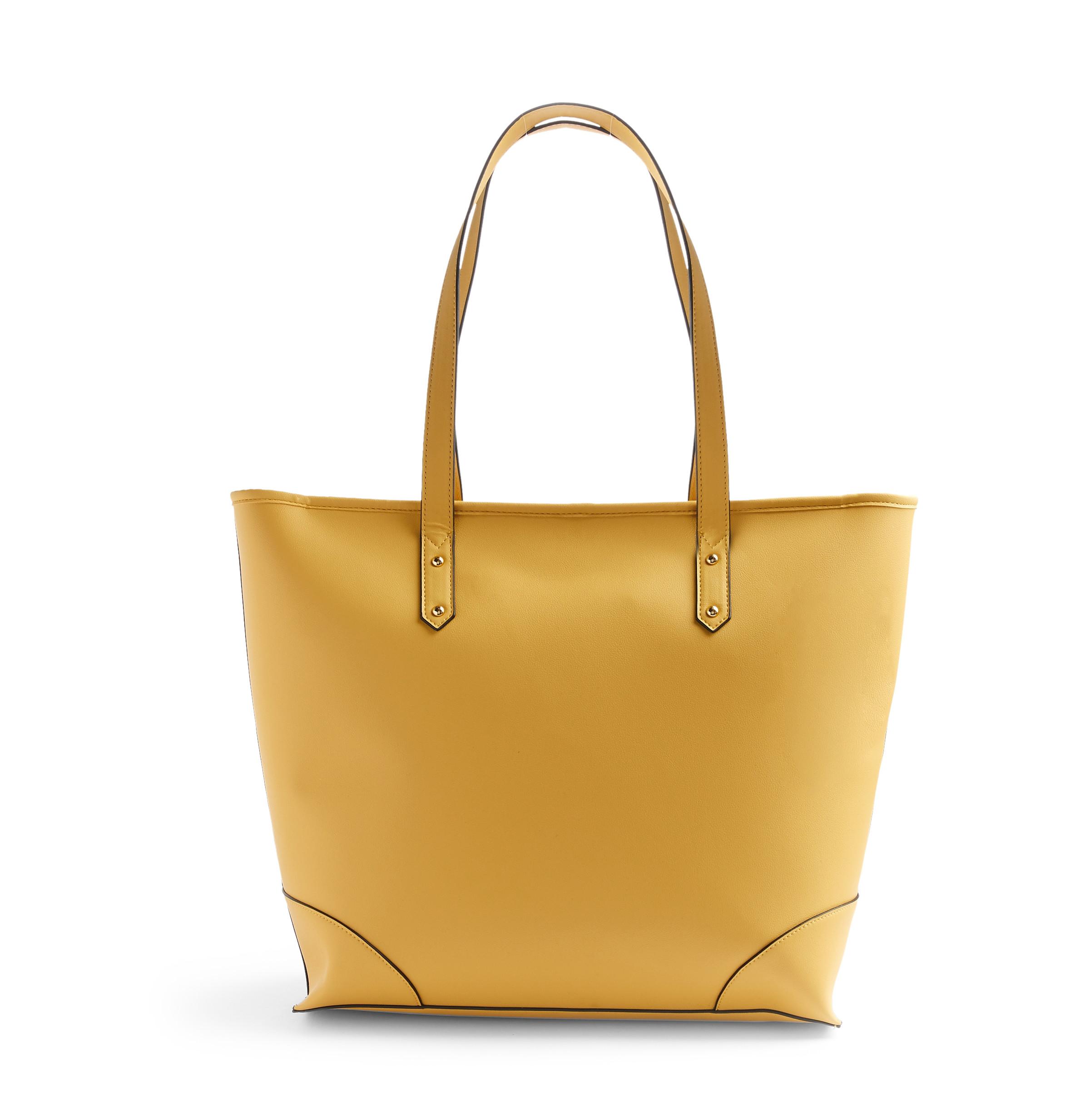 Yellow Bonded Shopper Bag Women's Handbags Women's Accessories