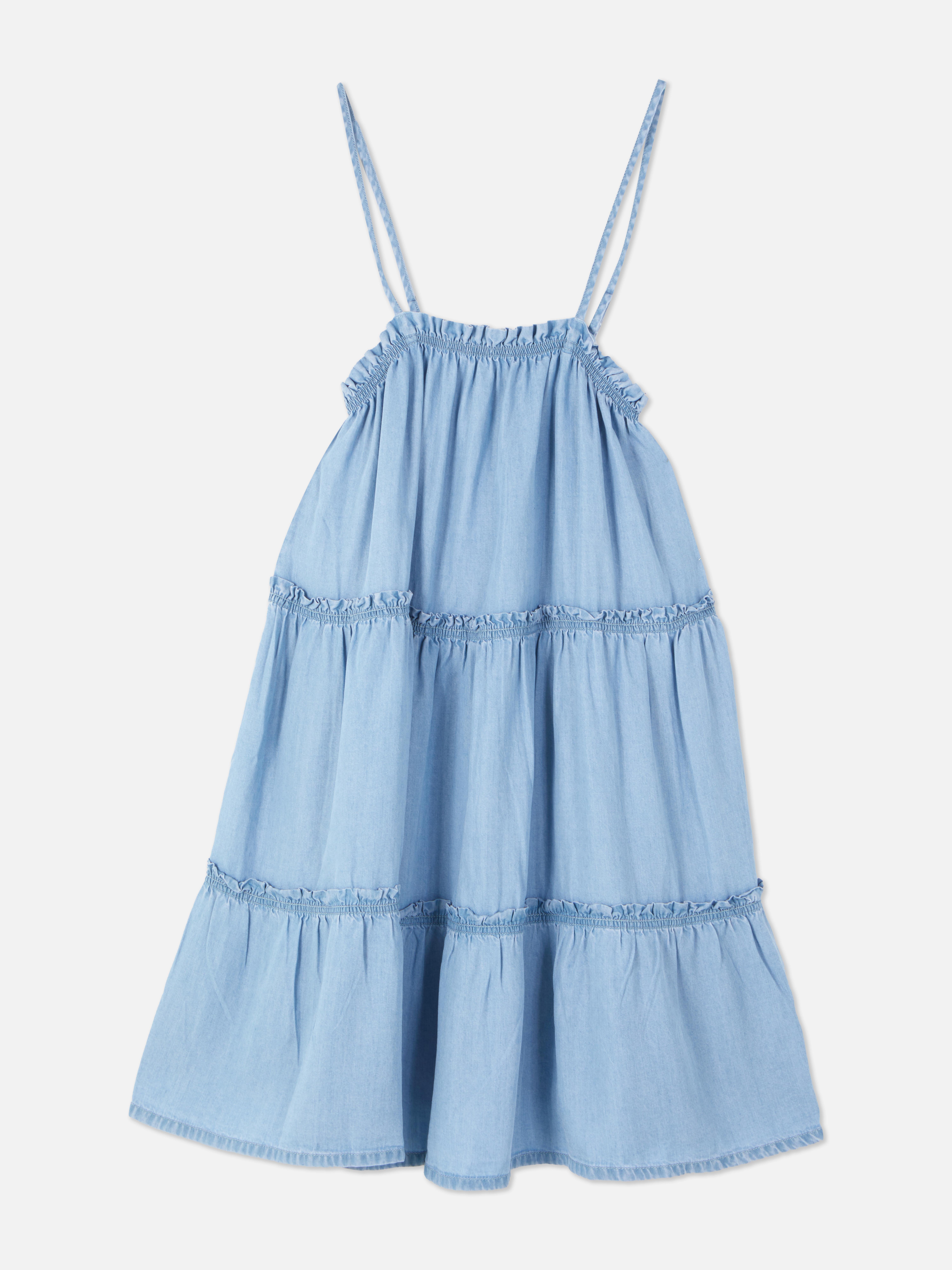 Gestuftes MiniJeanskleid Kleider Mode für Damen Unser Fashion