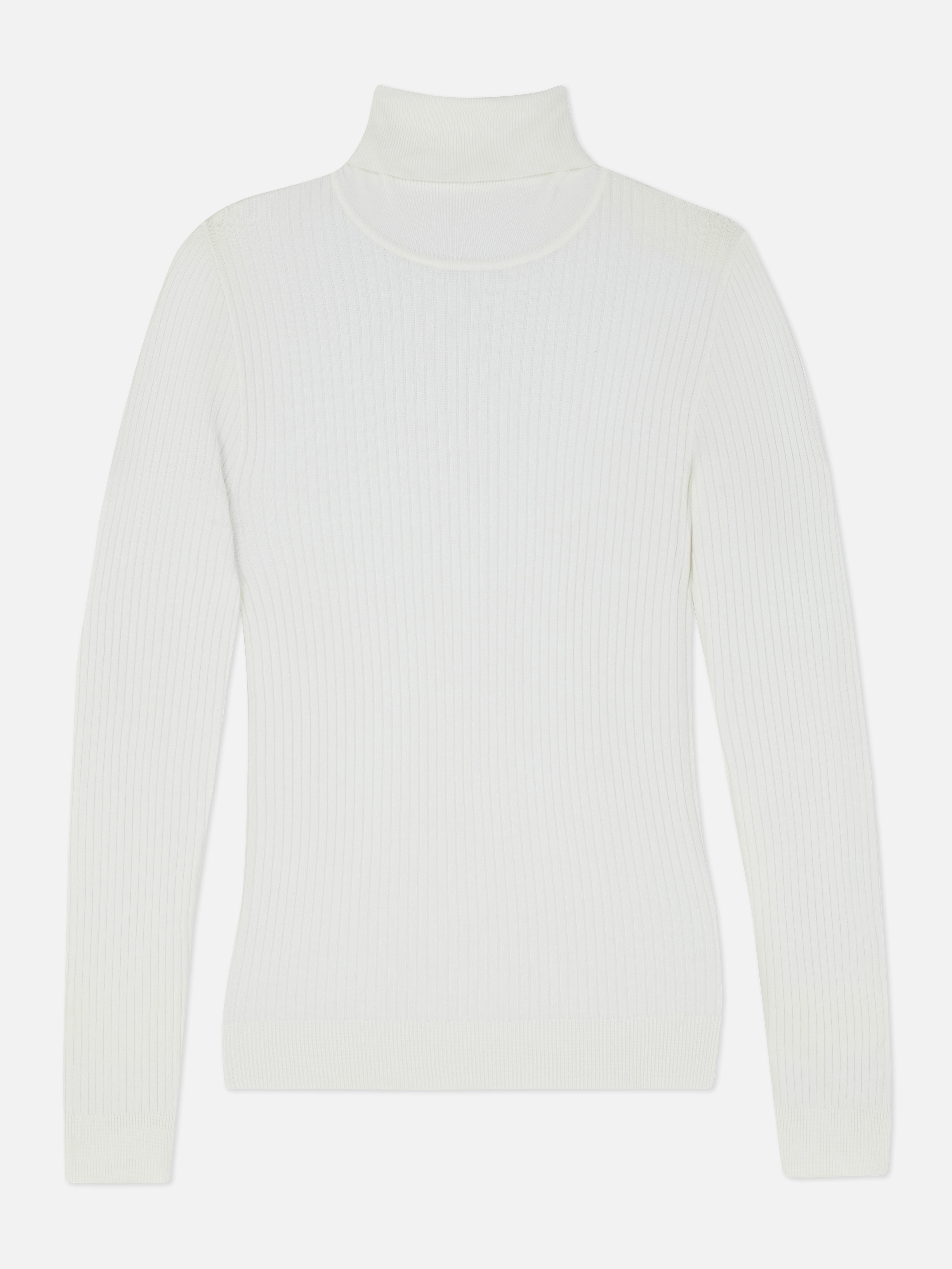 Ribbed Roll Neck Sweater Women's Sweaters & Sweatshirts Women