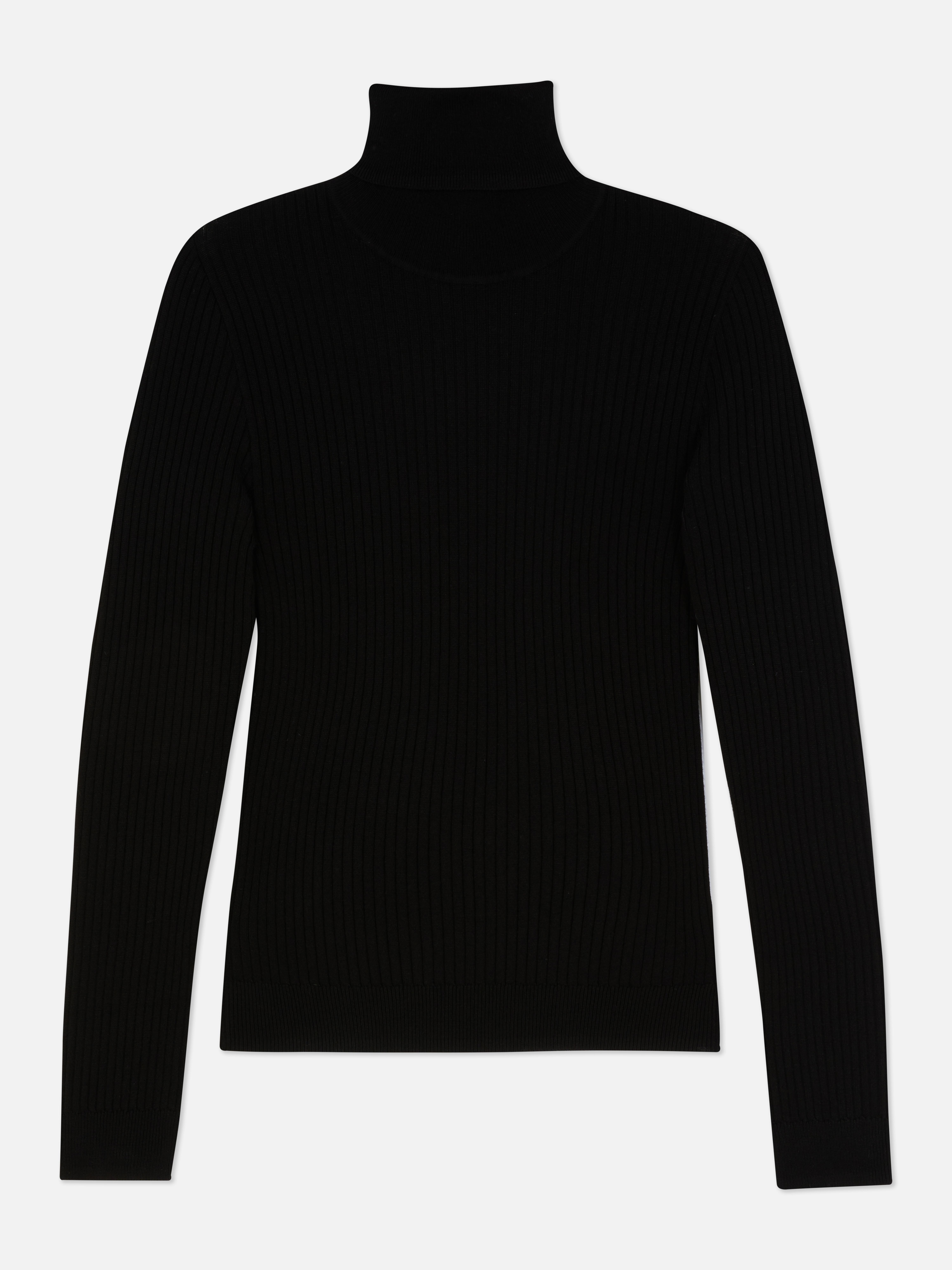 Ribbed Roll Neck Sweater Women's Sweaters & Sweatshirts Women
