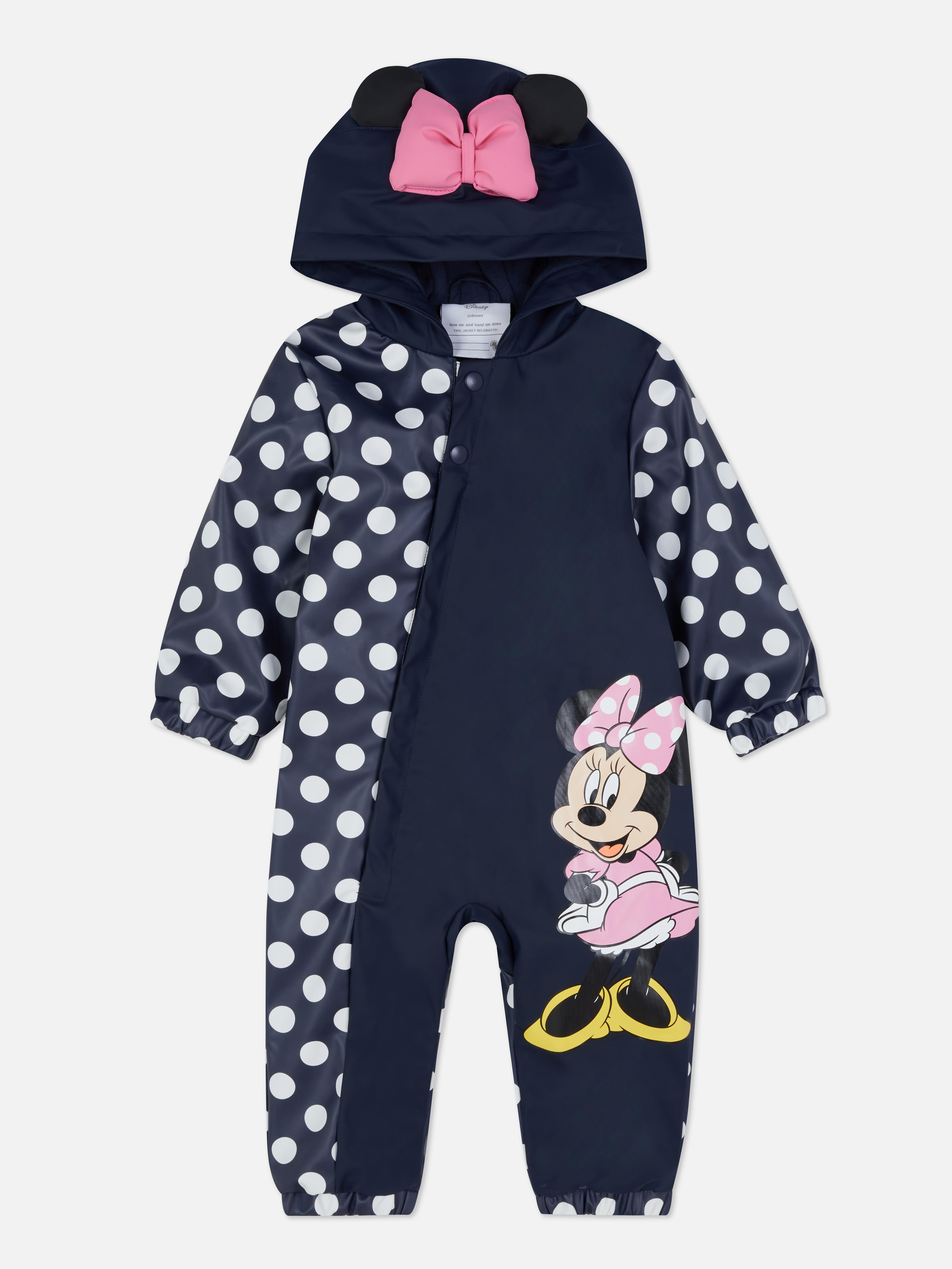 Disney Minnie Mouse Polka Dot Rain Suit Baby Girl Clothes Baby