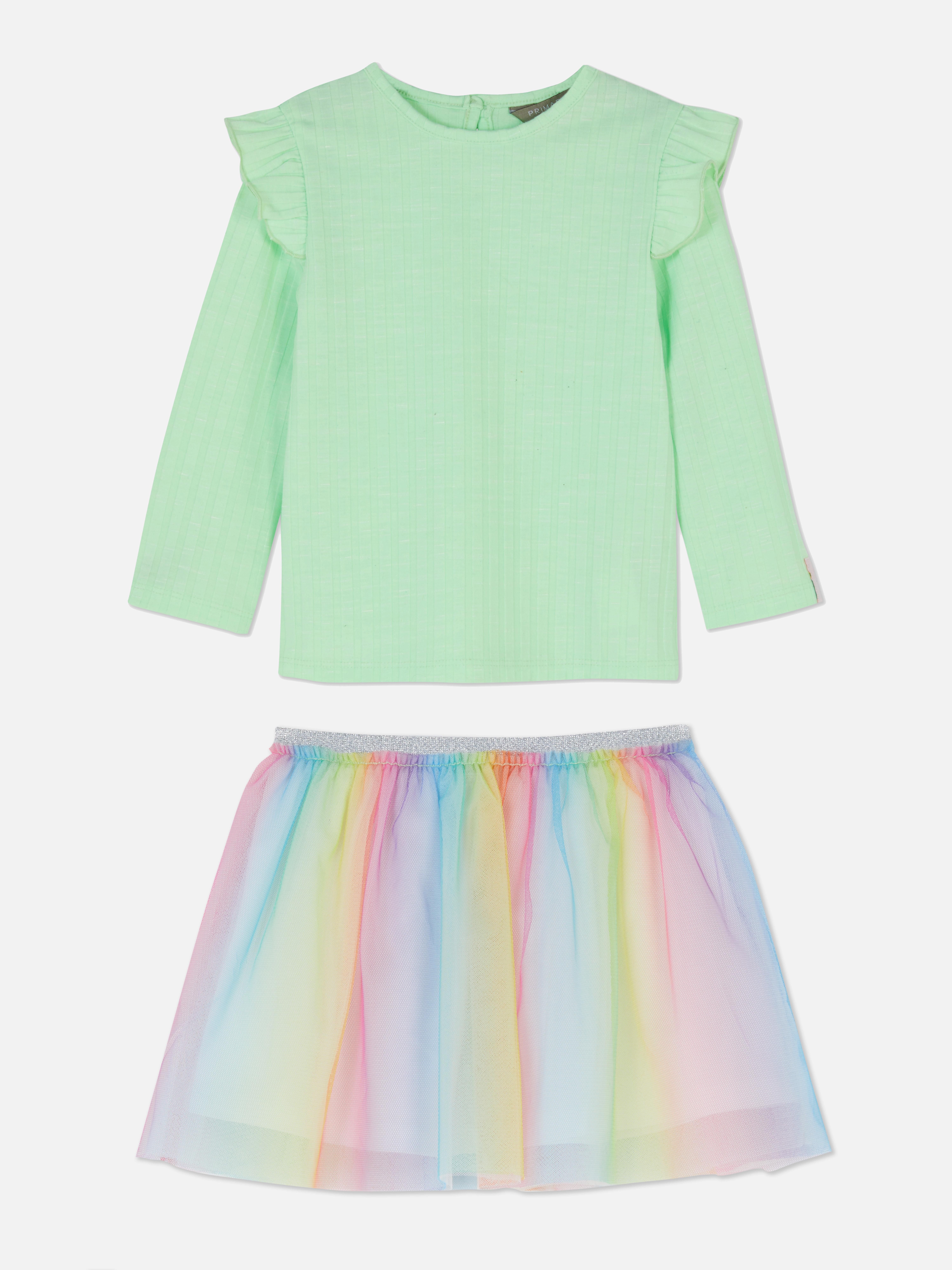 Top & Rainbow Tutu Set Baby Girl Clothes Baby & Newborn Clothes