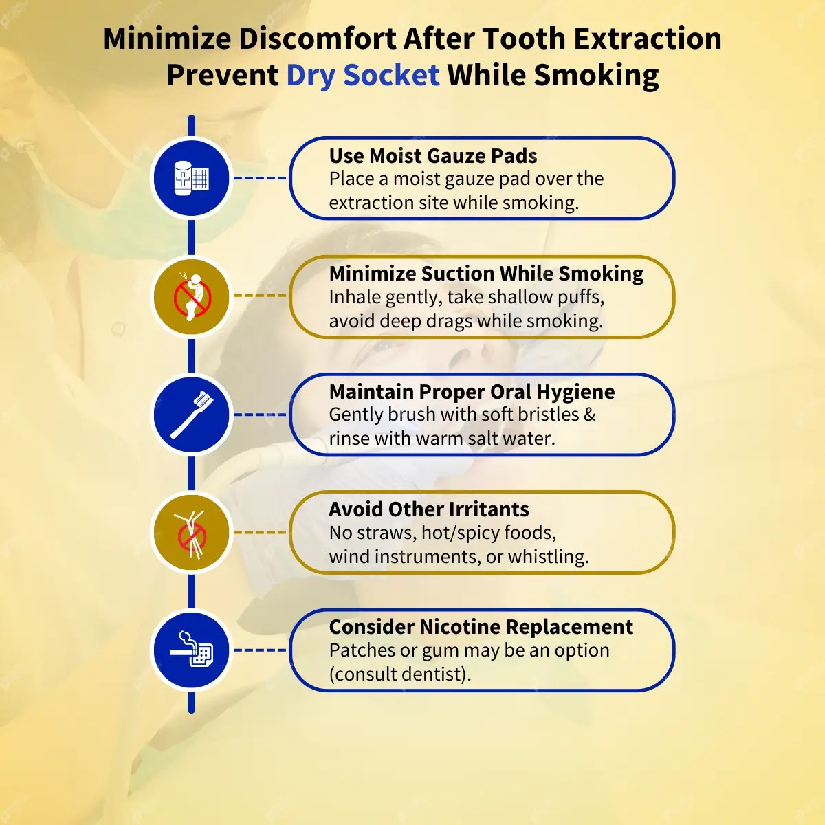 How to Prevent Dry Sockets While Smoking?