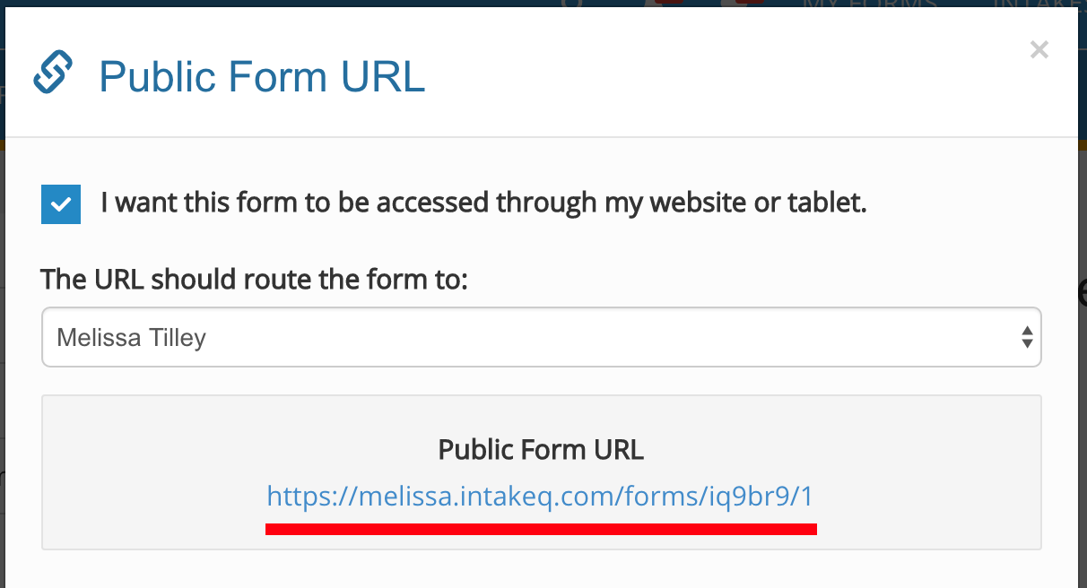 Intake Forms on the iPad