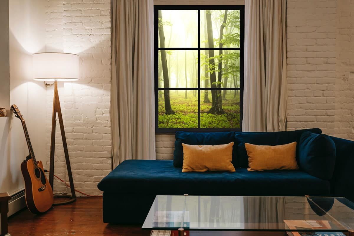 Create Faux Window With Curtains