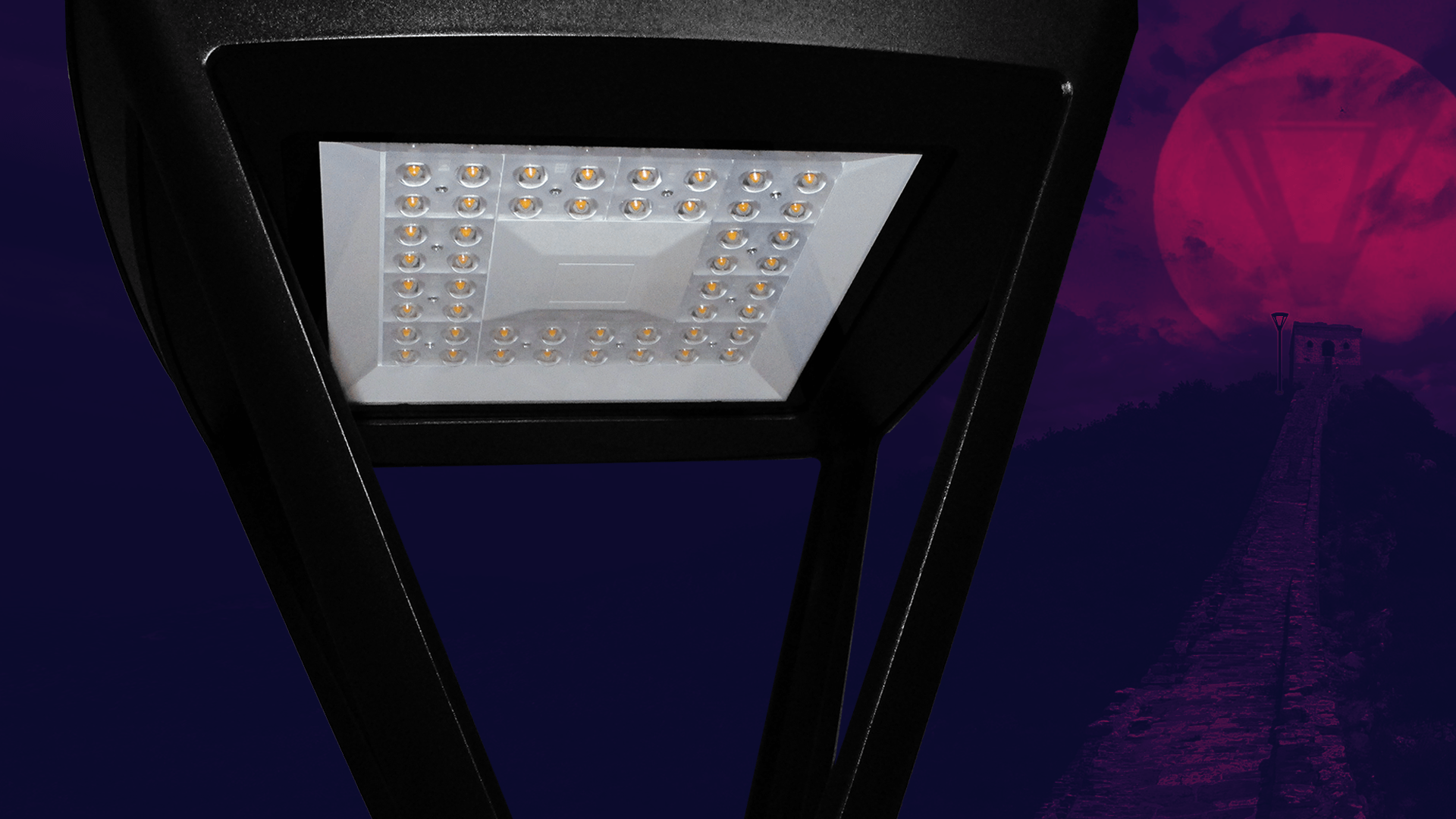 80W LED Square Street Post Light Primelite Manufacturing