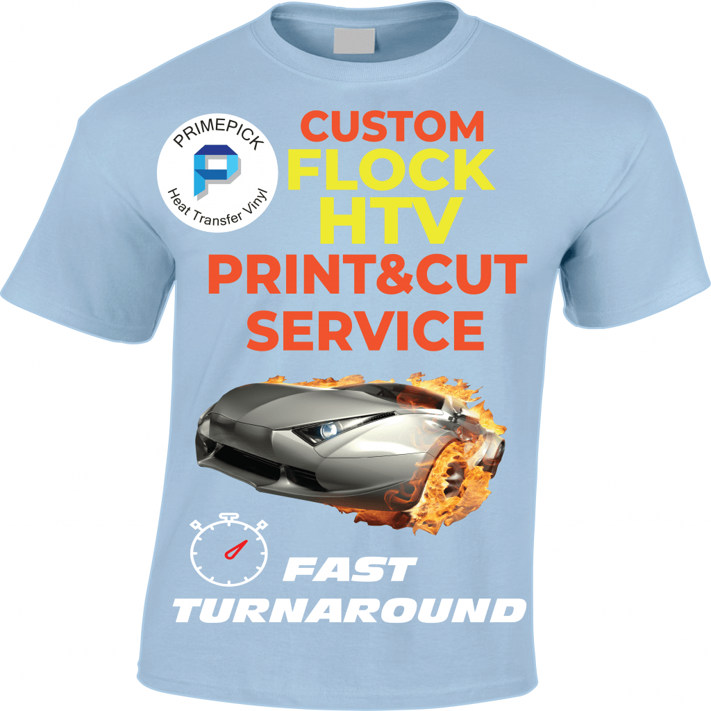 Custom Flock HTV Print and Cut Heat Transfer Vinyl and Shirt Supplies