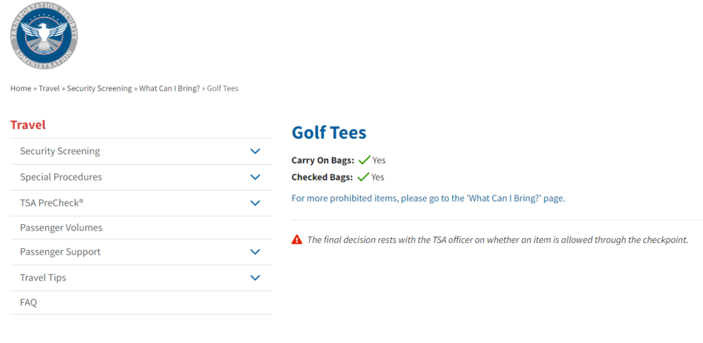 Can You Bring Golf Tees On A Plane? Prime Putters