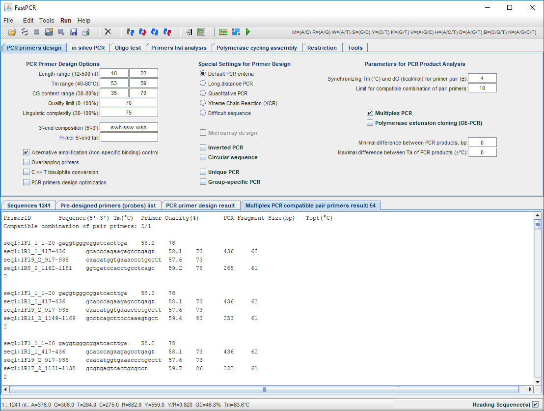 para ver Reconocimiento código oligo calculator primer design definido