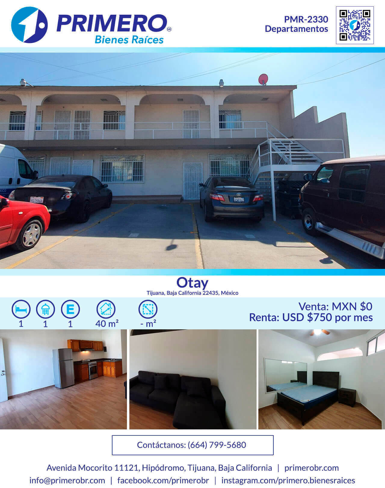 Departamentos en Renta en Otay PMR2330 Primero Bienes Raices