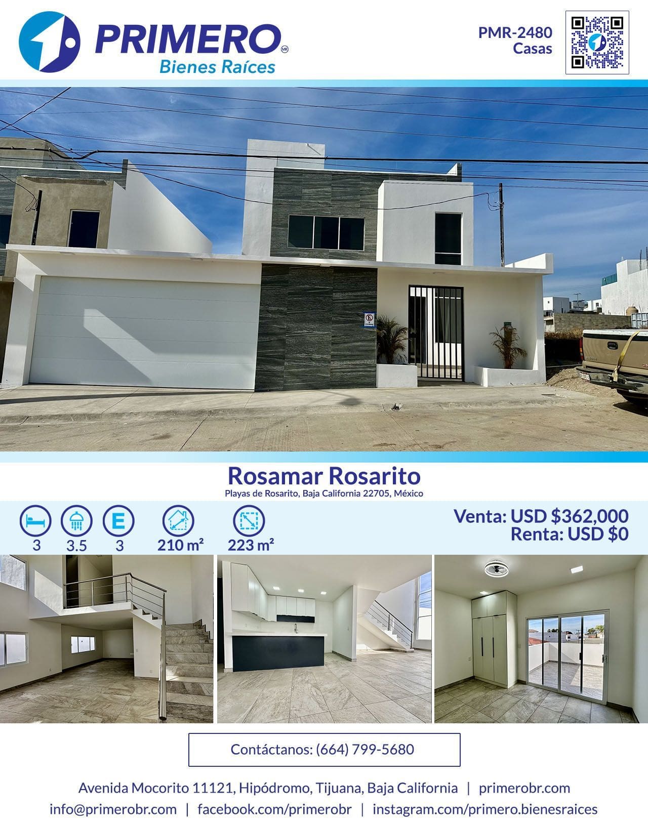 Casas en Venta en Rosamar Rosarito PMR2480 Primero Bienes Raices
