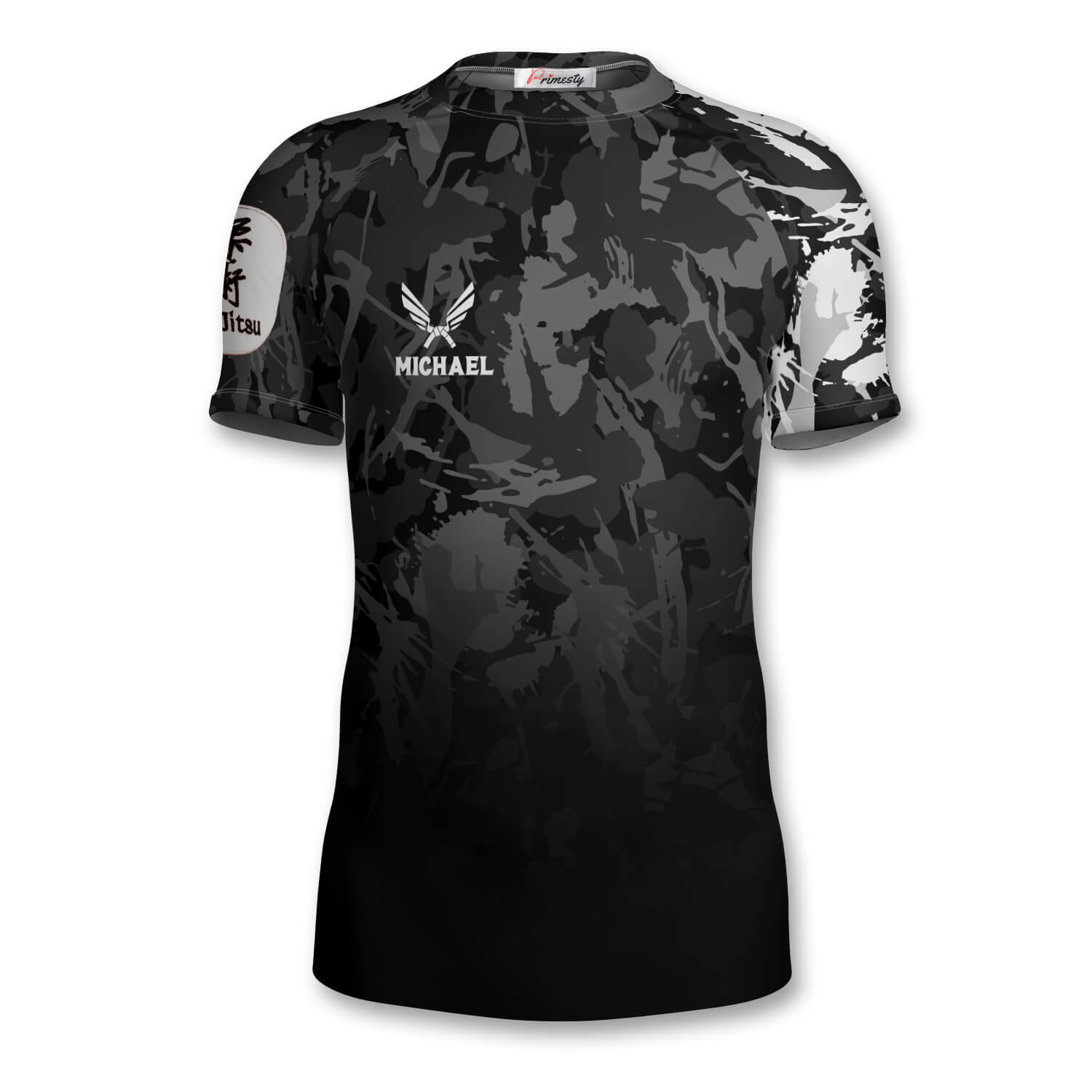Basic BW Custom Jiu Jitsu Rash Guard Primesty