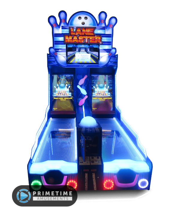 Portable Bowling Alley Set BowlARama Automatic Scoring Arcade Game Kids Blue Indoor Games