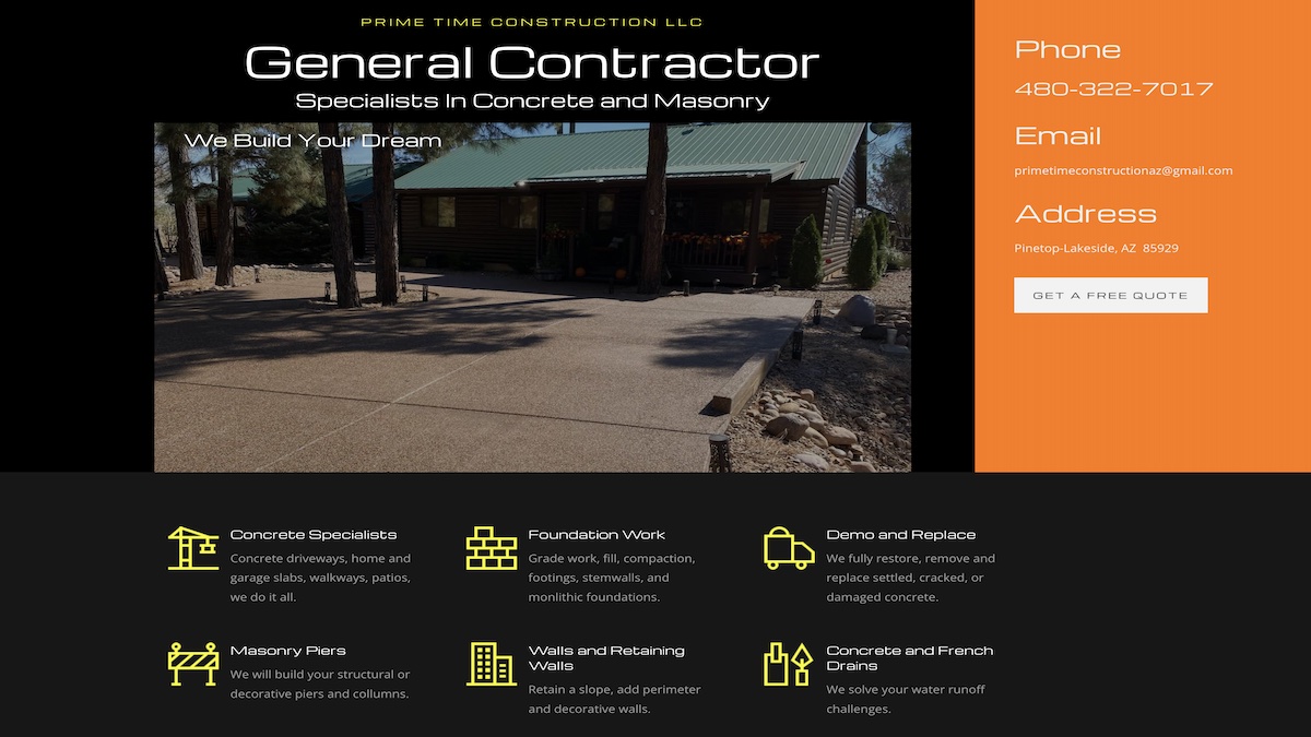 Home Best Concrete Contractor Show Low Prime