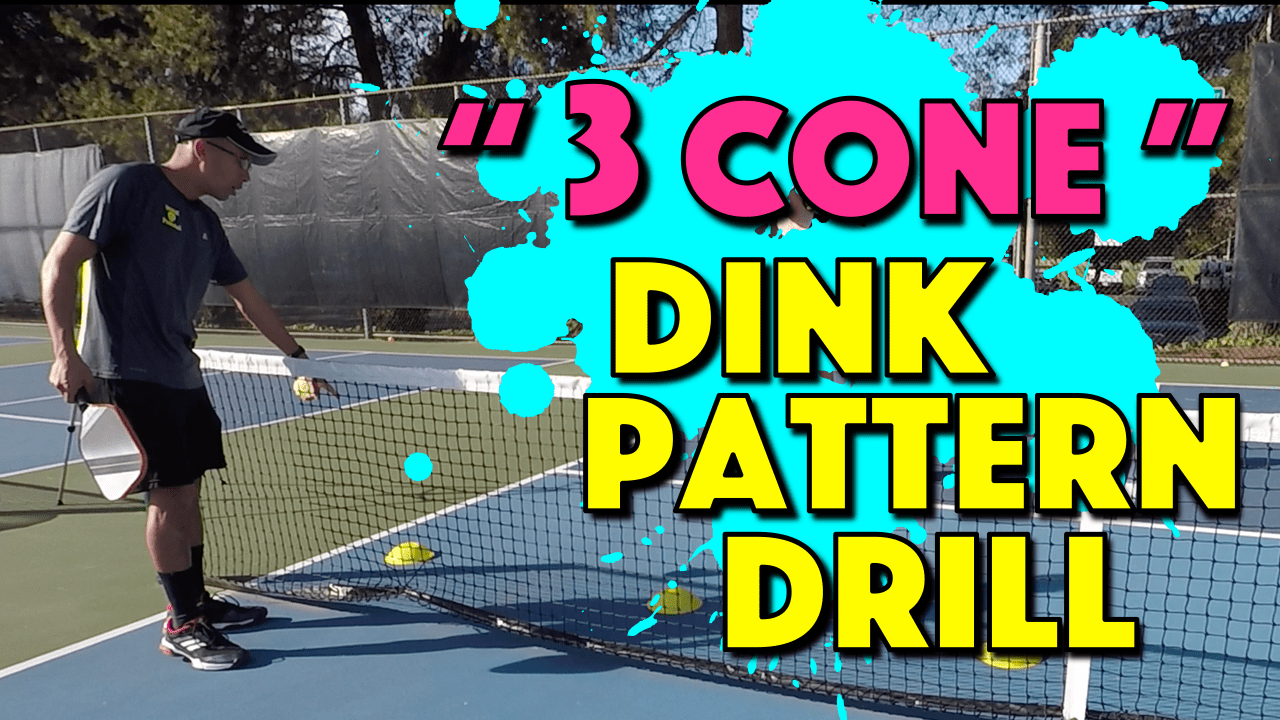 "3 Cone" Dink Pattern Drill PrimeTime Pickleball