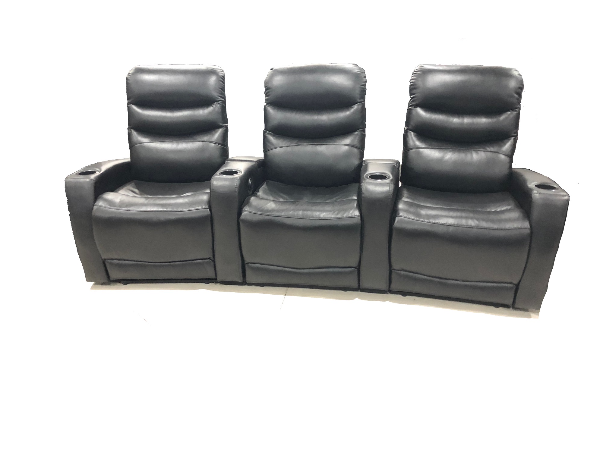 HS2B3S Electric Recliner, with LED lights on the base, seating for 3