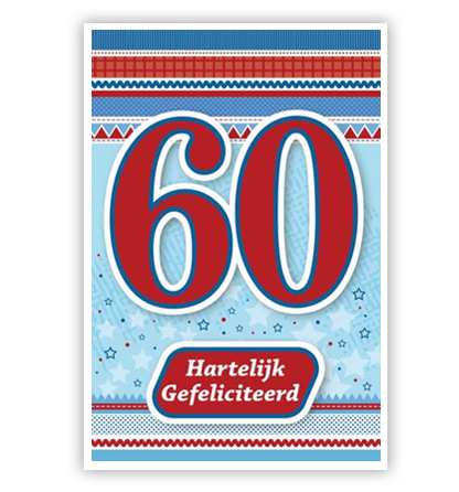 60 Jaar Man Verjaardagskaart Groothandel | Primeurcards