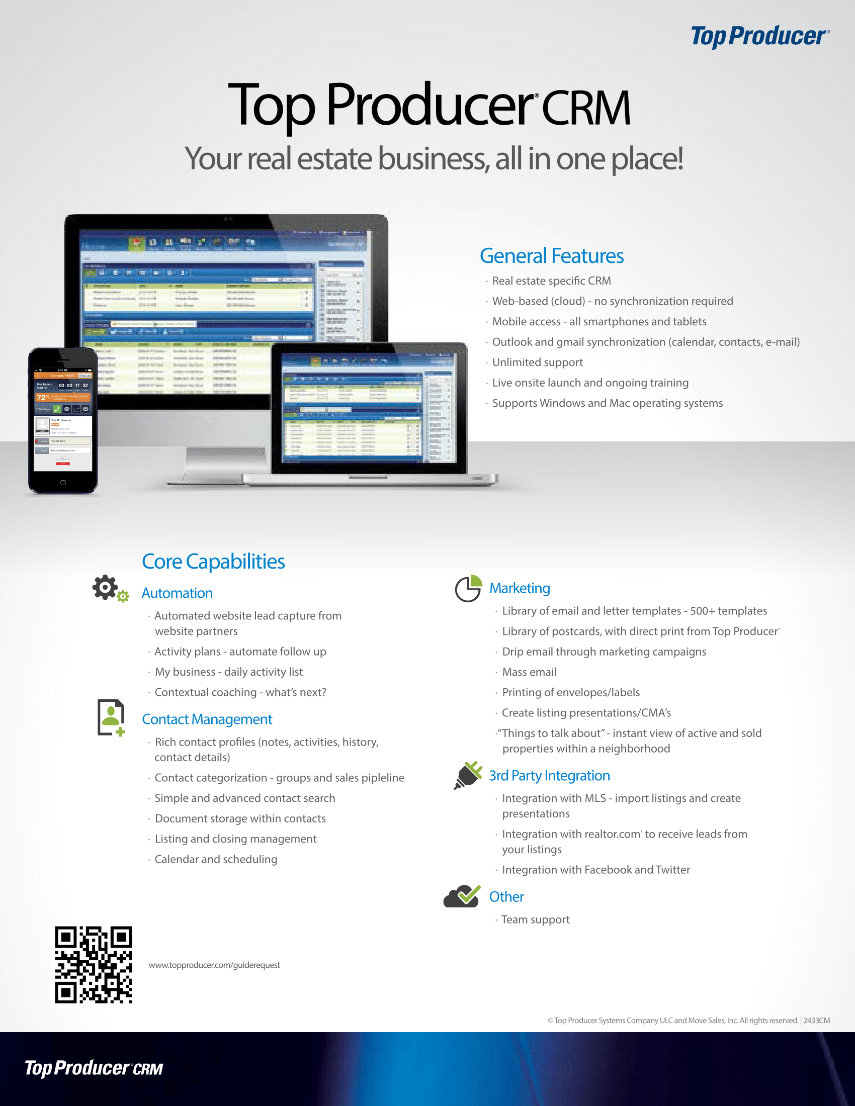 Top Producer® X CRM: Relationships Top Producer Support.