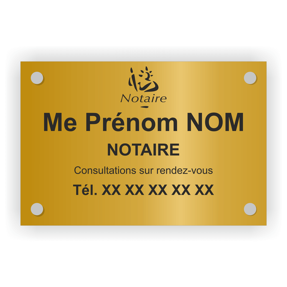 Plaque de notaire en plexiglass 30 x 20 cm PrimoLaser