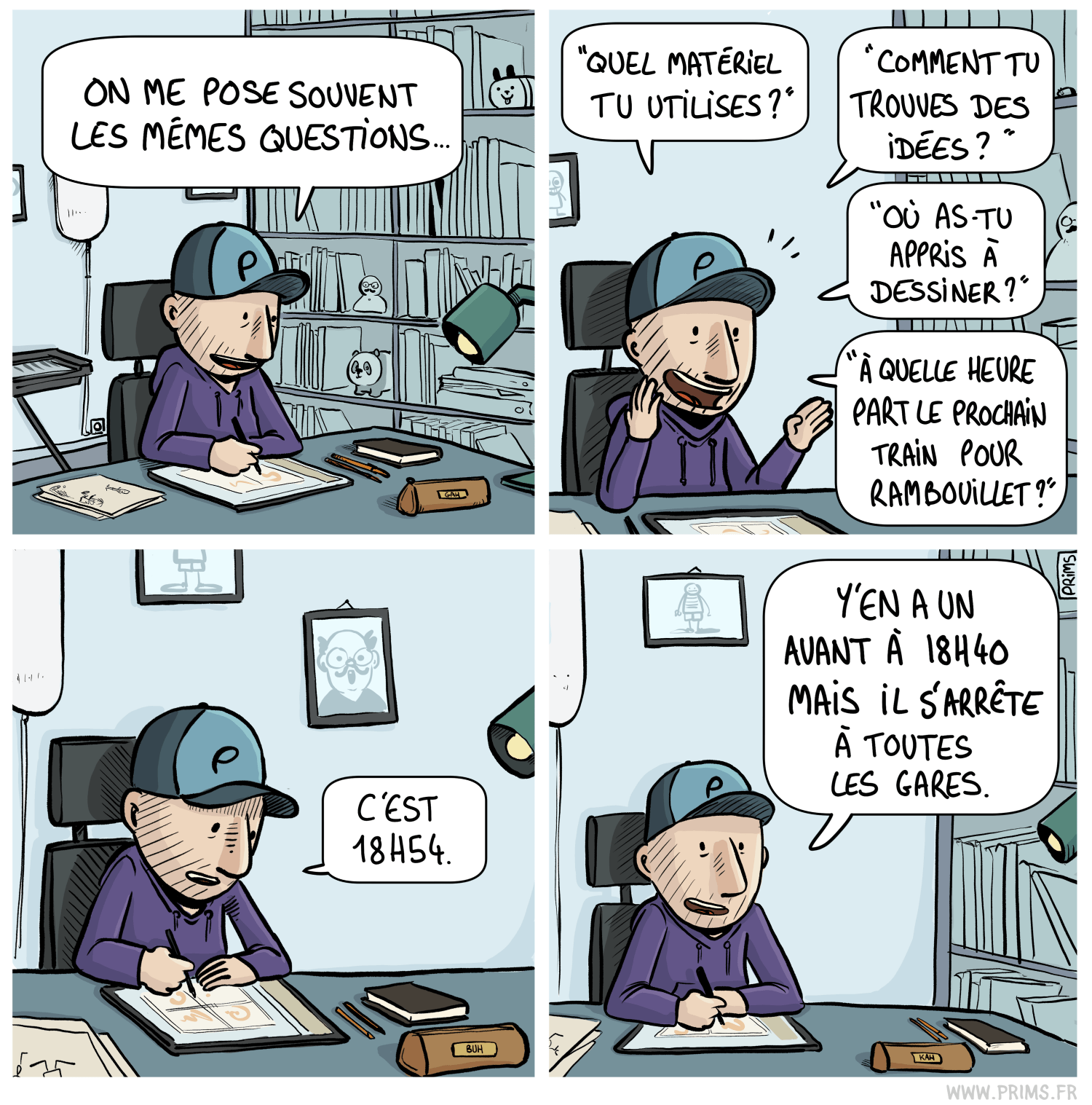 Strip Les mêmes questions Prims