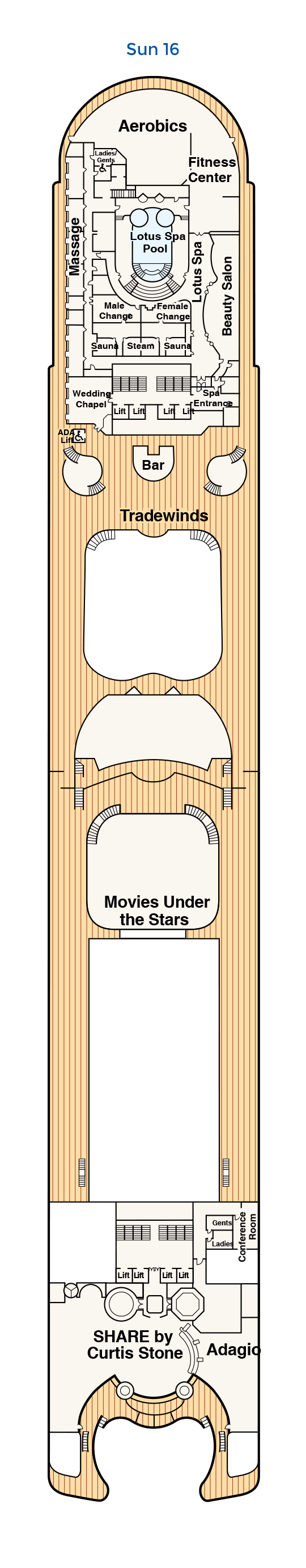 Deck Plan Ruby princess 프린세스크루즈
