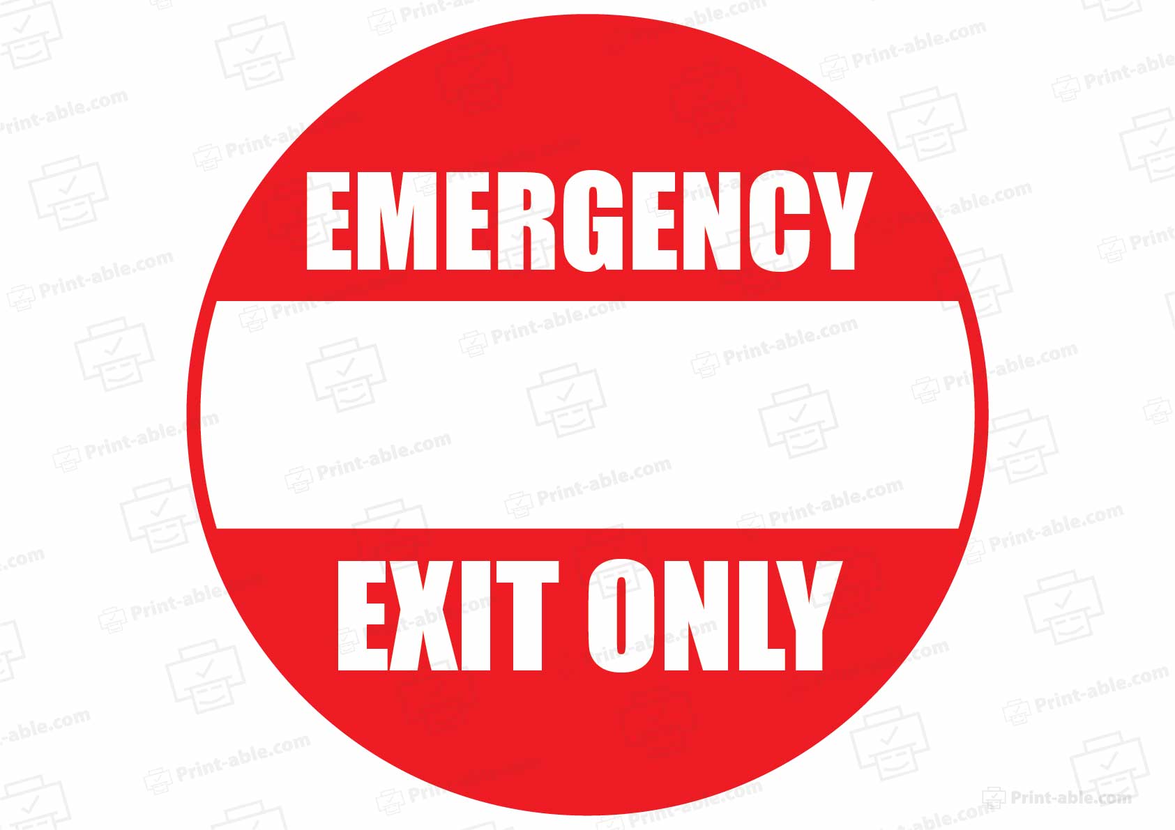 Emergency Exit Only Sign Printable 3463 | Print-able.com