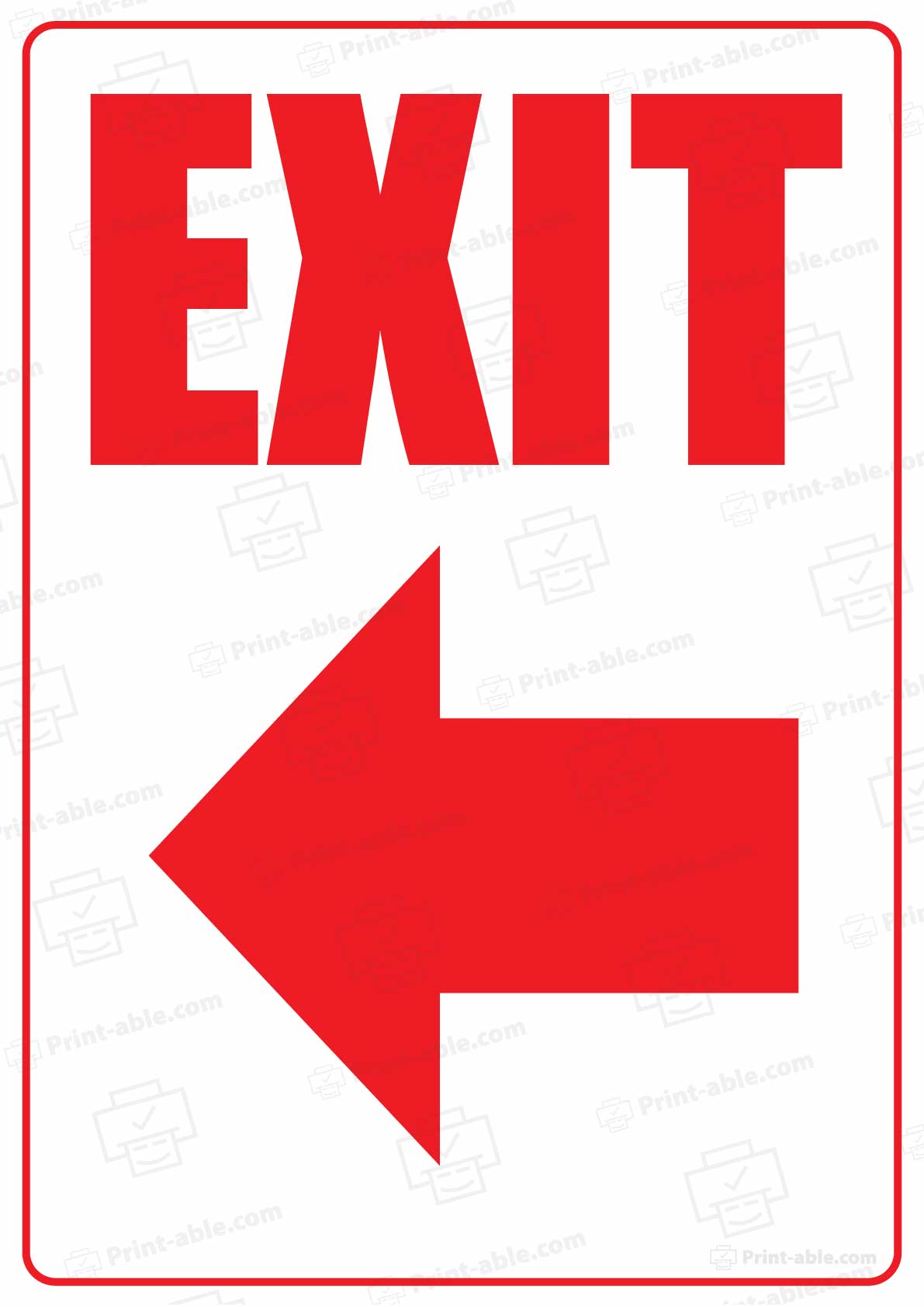 11 Free Exit Sign Printable | PRINT-ABLE