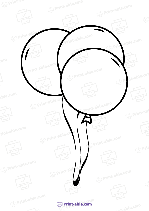 10 Free Balloon Template Printable | PRINT-ABLE