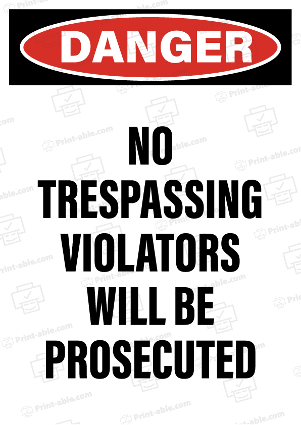 12+ FREE No Trespassing Sign Printable | PRINT-ABLE