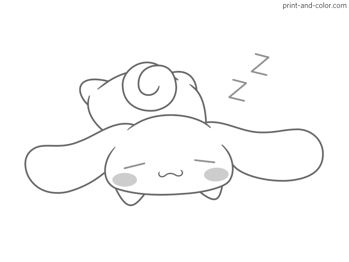 Cinnamoroll coloring pages Print and