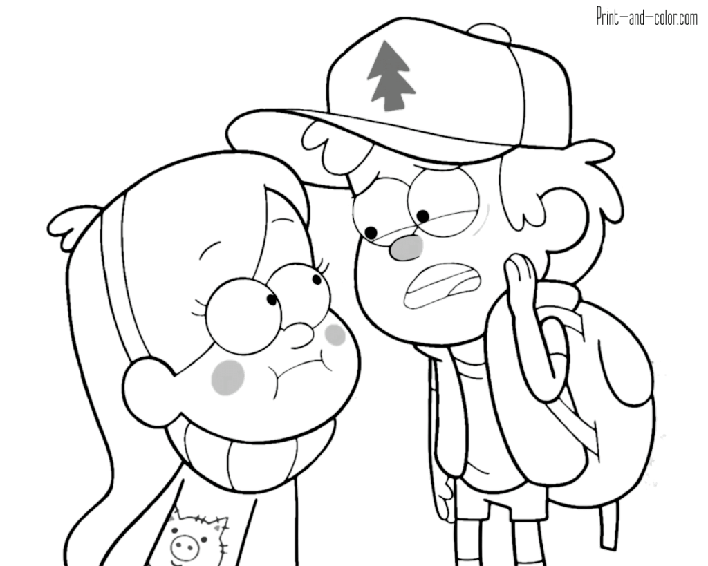 Gravity Falls coloring pages Print and