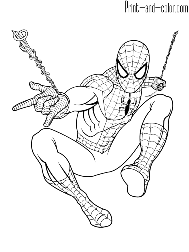 Spider Man coloring pages Print and