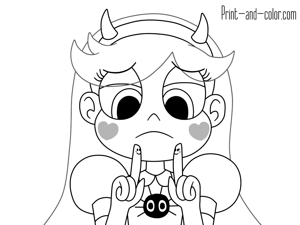 Star vs. the forces of evil coloring pages Print and