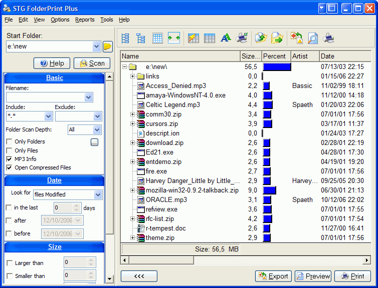 Print Folders with STG FolderPrint PlusPrint Folders