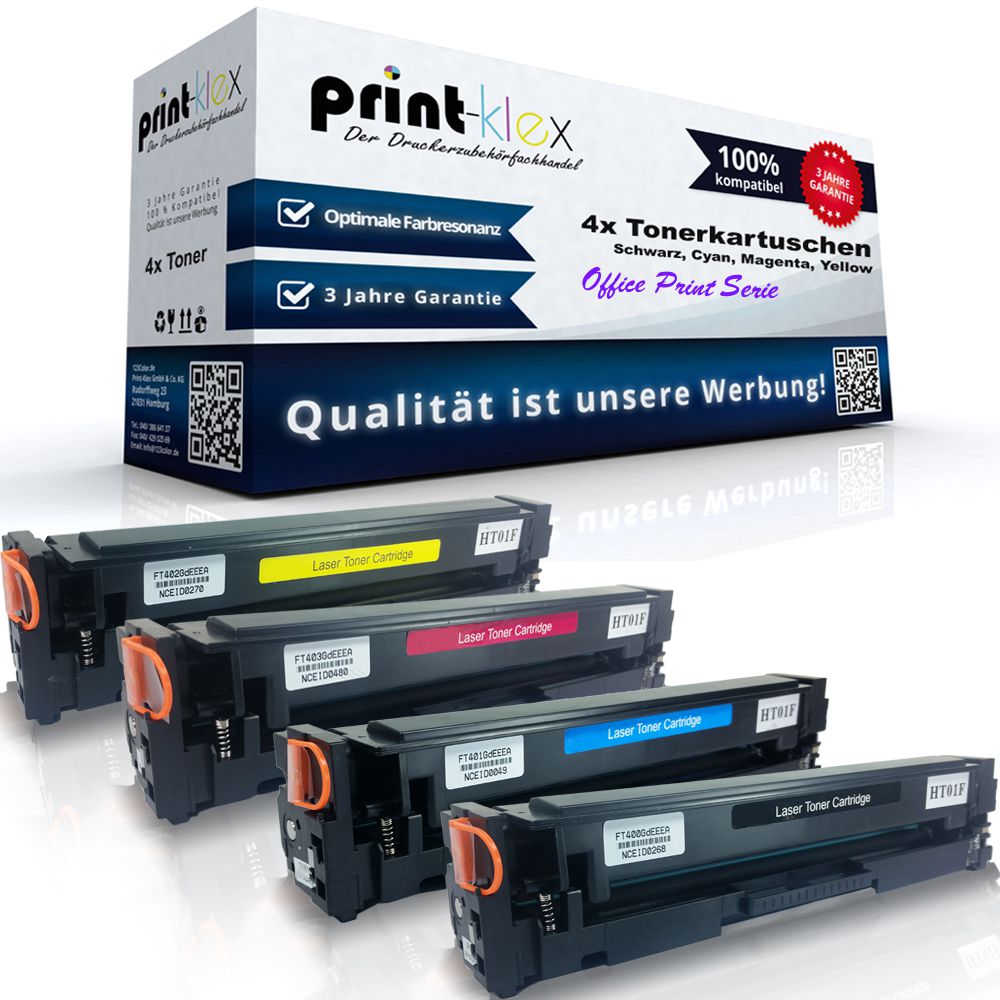 4x Laser Tonerkartuschen für HP ColorLaserJet Pro M 452 dn Office
