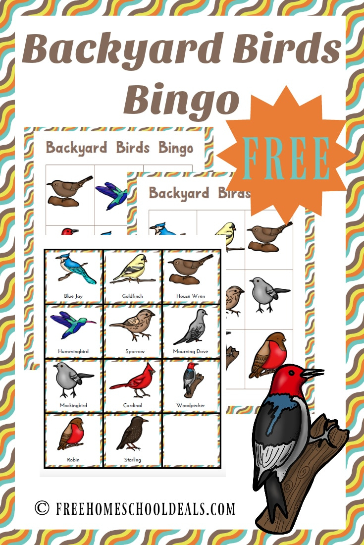 Free Backyard Birds Pack Printable Bingo Cards