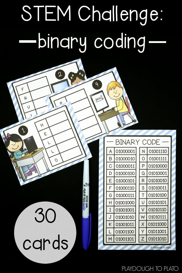 Stem Challenge Write Computer Code Lesson Plans & Printables Printable Binary Puzzles